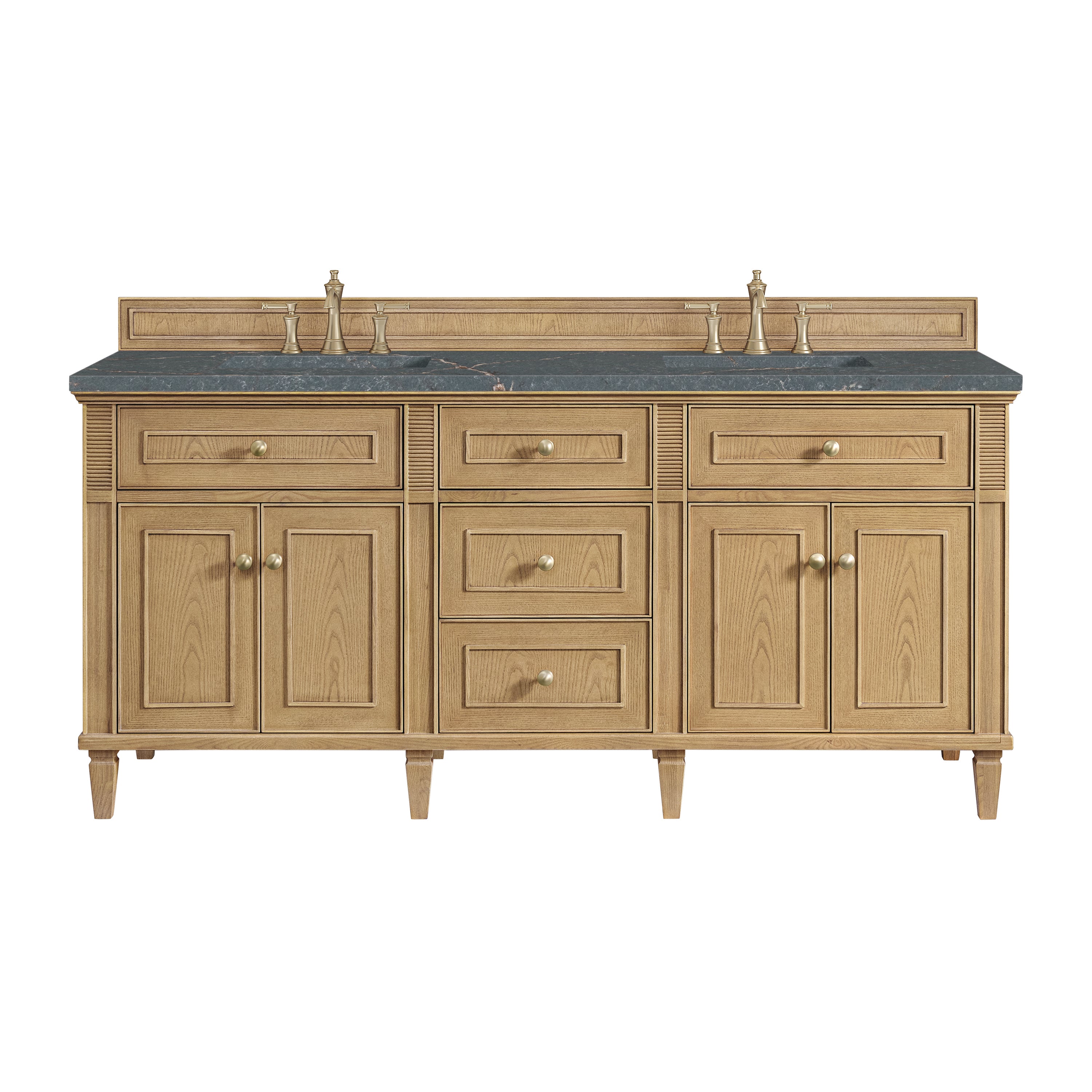 James Martin Lorelai 72" Double Vanity in Light Natural Oak with 3cm Countertop and FreePower Wireless Charger
