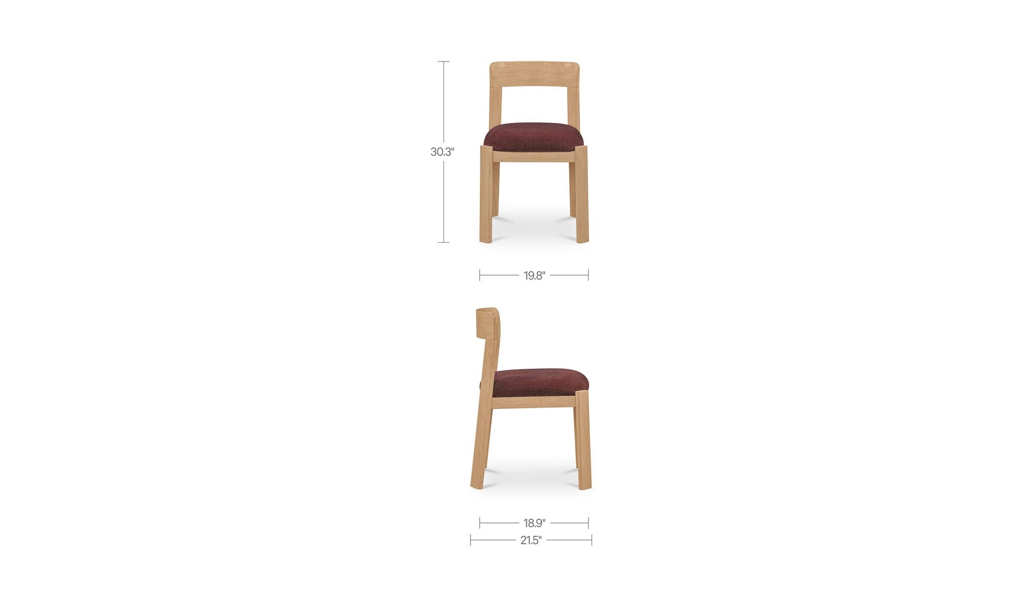 Moes Oli Dining Chair Set of Two EF-1009
