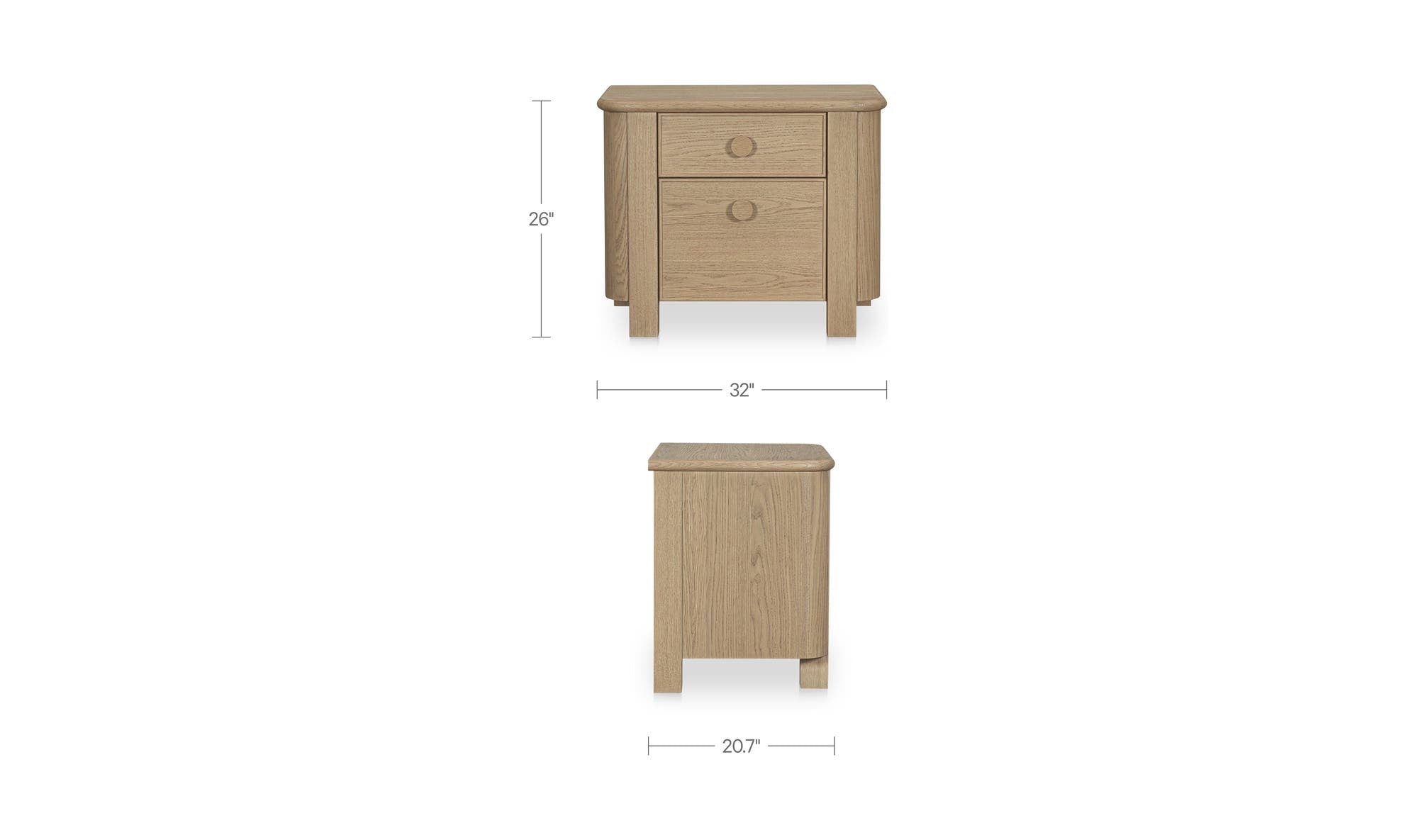 Moes Loren Large Nightstand EF-1017