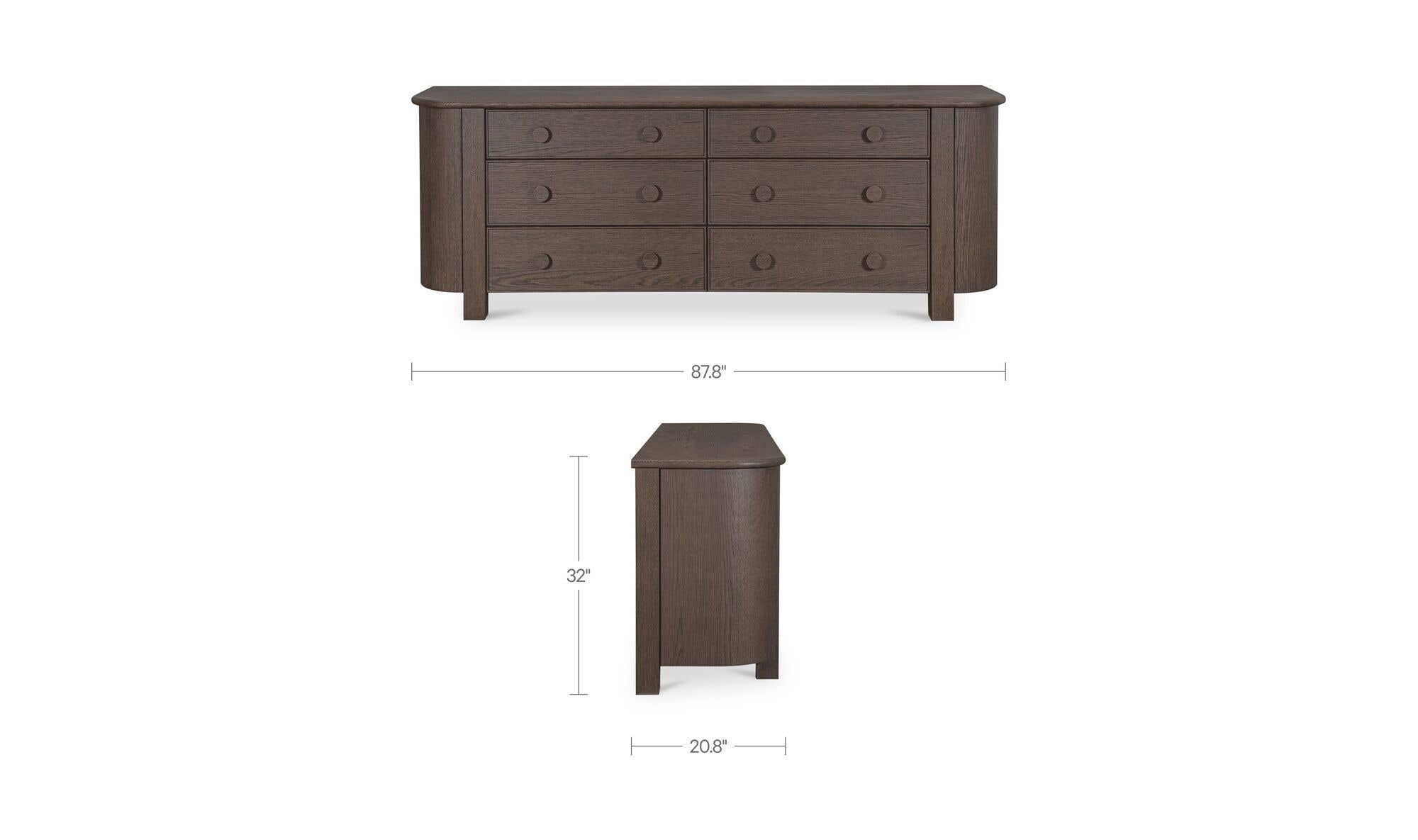 Moes Loren 6 Drawer Dresser EF-1018