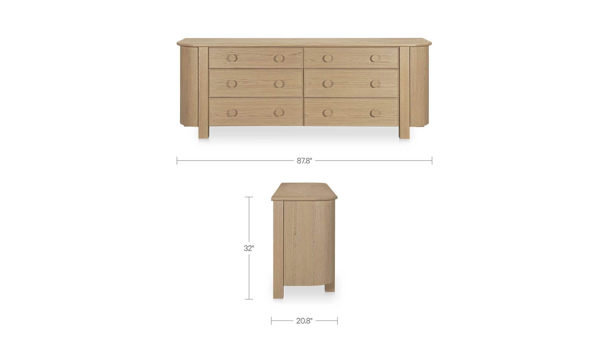 Moes Loren 6 Drawer Dresser EF-1018