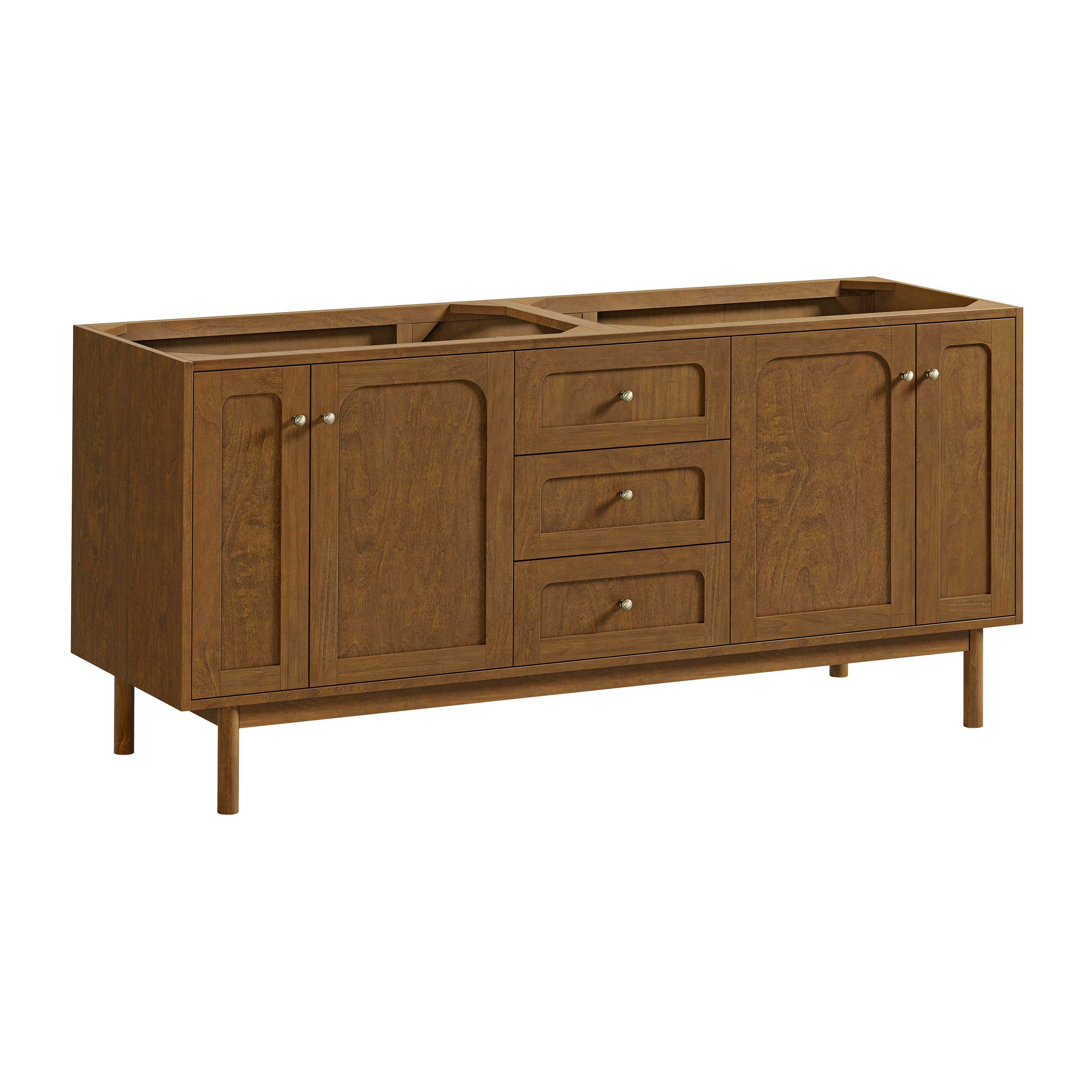 James Martin Laurent 72" Double Vanity in Honey Oak with 3cm Countertop and FreePower Wireless Charger