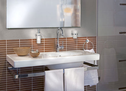 HOME - Holder with Glass Soap Dispenser in Frosted Glass