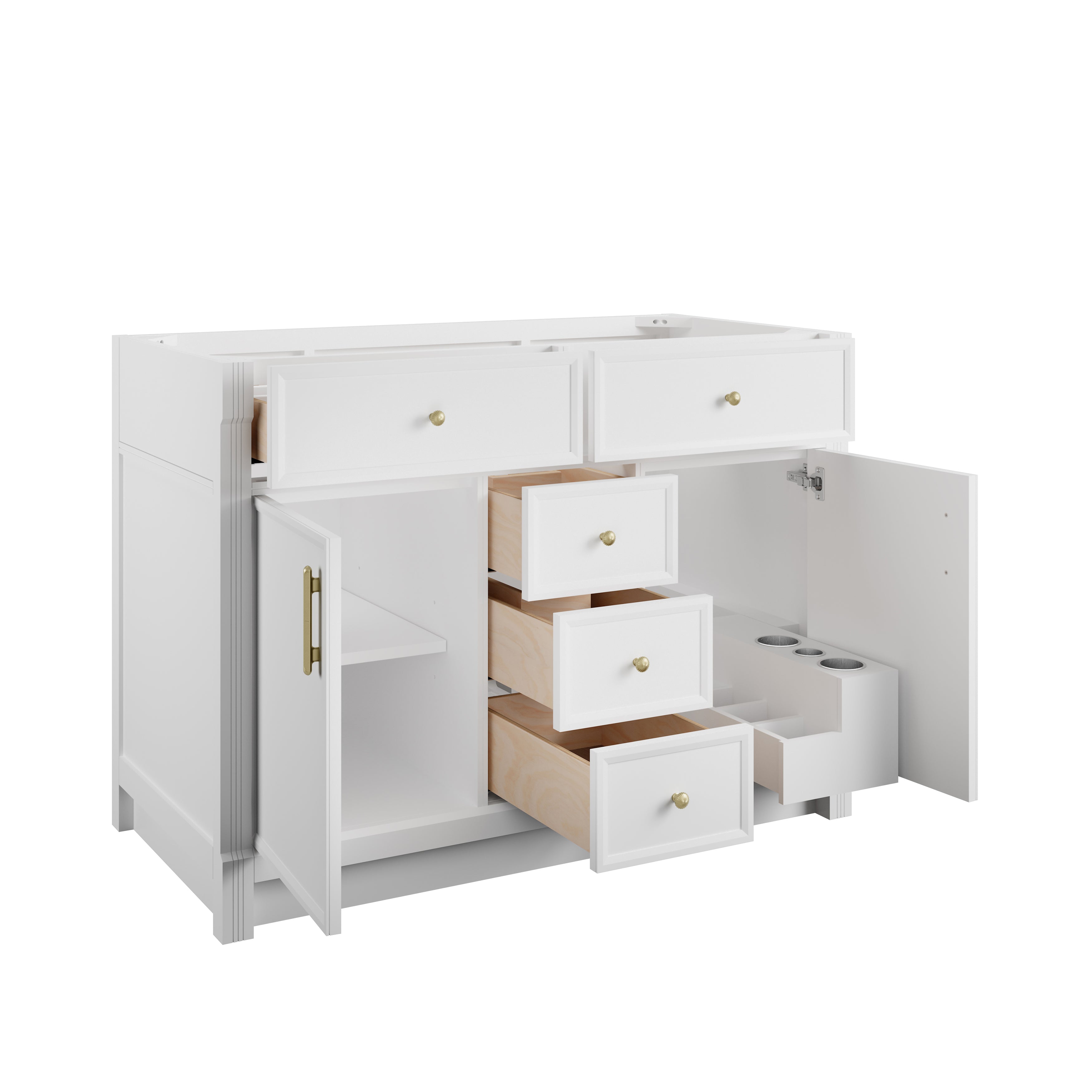 James Martin Bellshire 48" Single Vanity in Bright White with 3cm Countertop