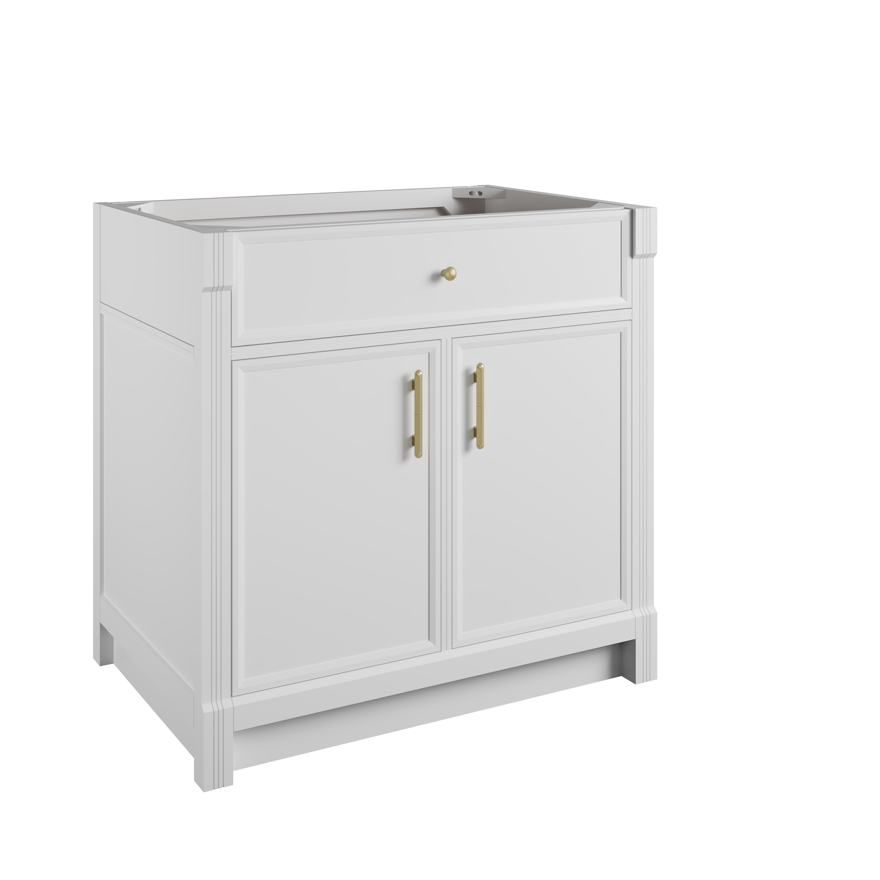 James Martin Bellshire 36" Single Vanity in Bright White with 3cm Countertop