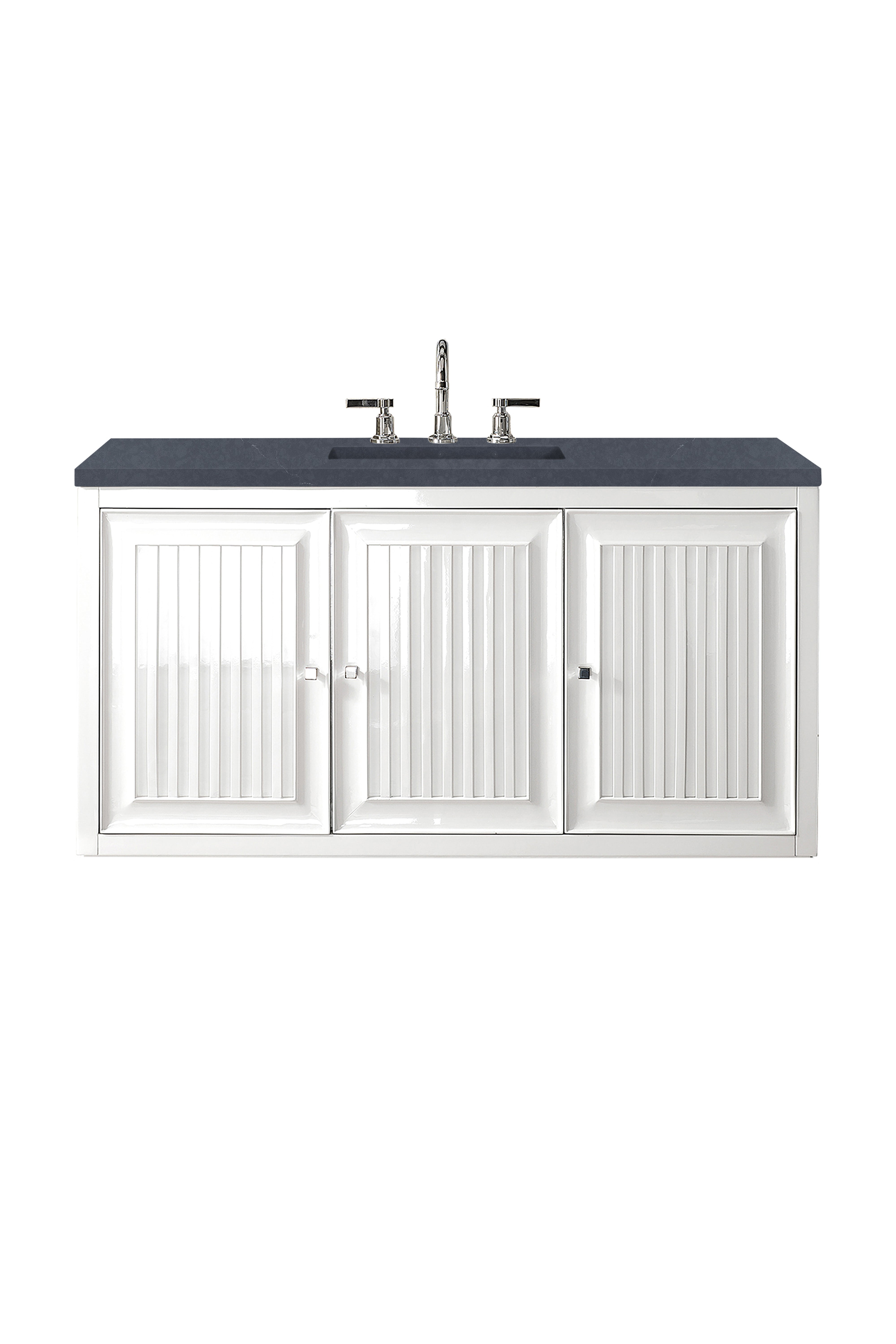 James Martin Athens 48" Single Vanity in Glossy White with 3cm Countertop
