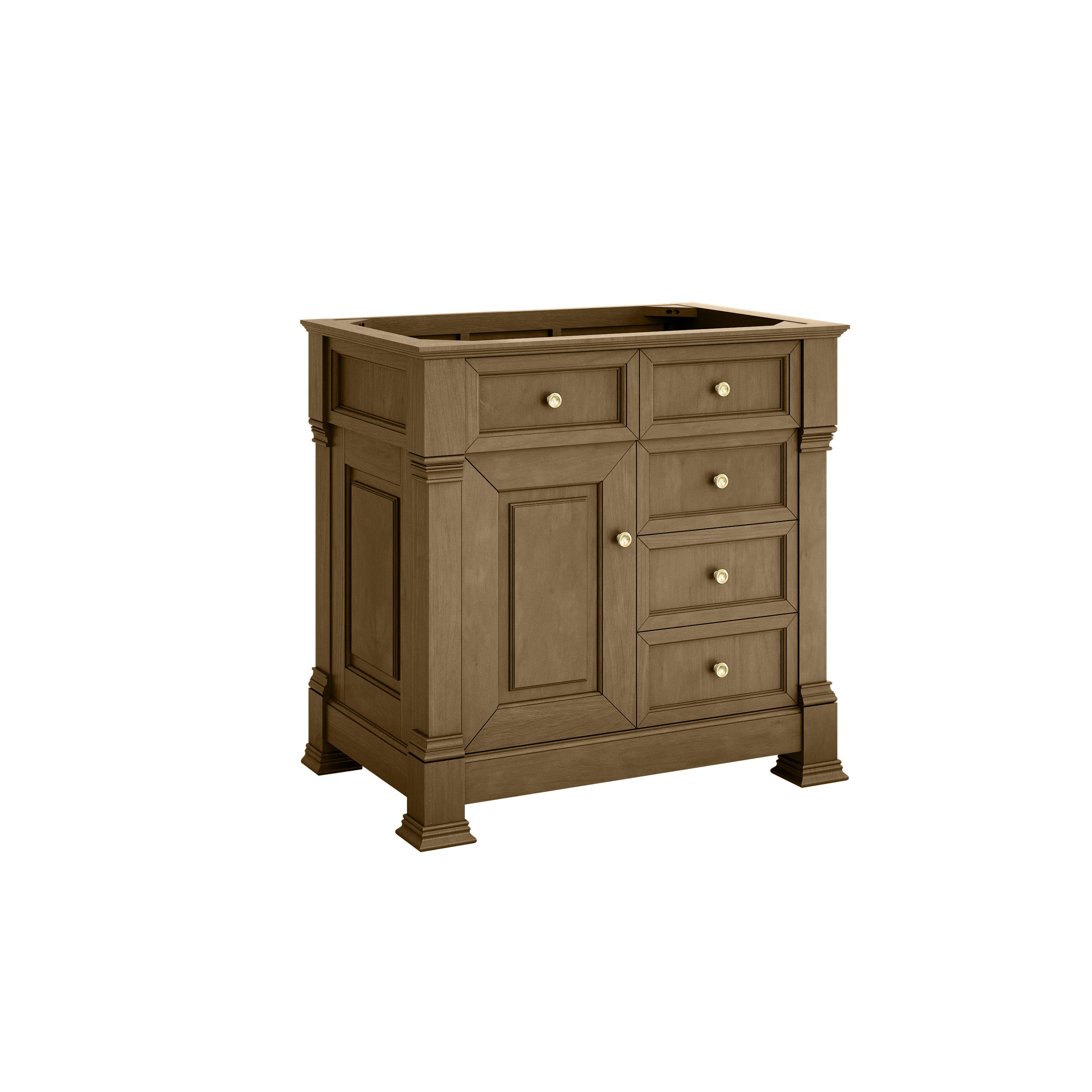 James Martin Brookfield 36" Single Vanity in Honey Oak with 3cm Countertop