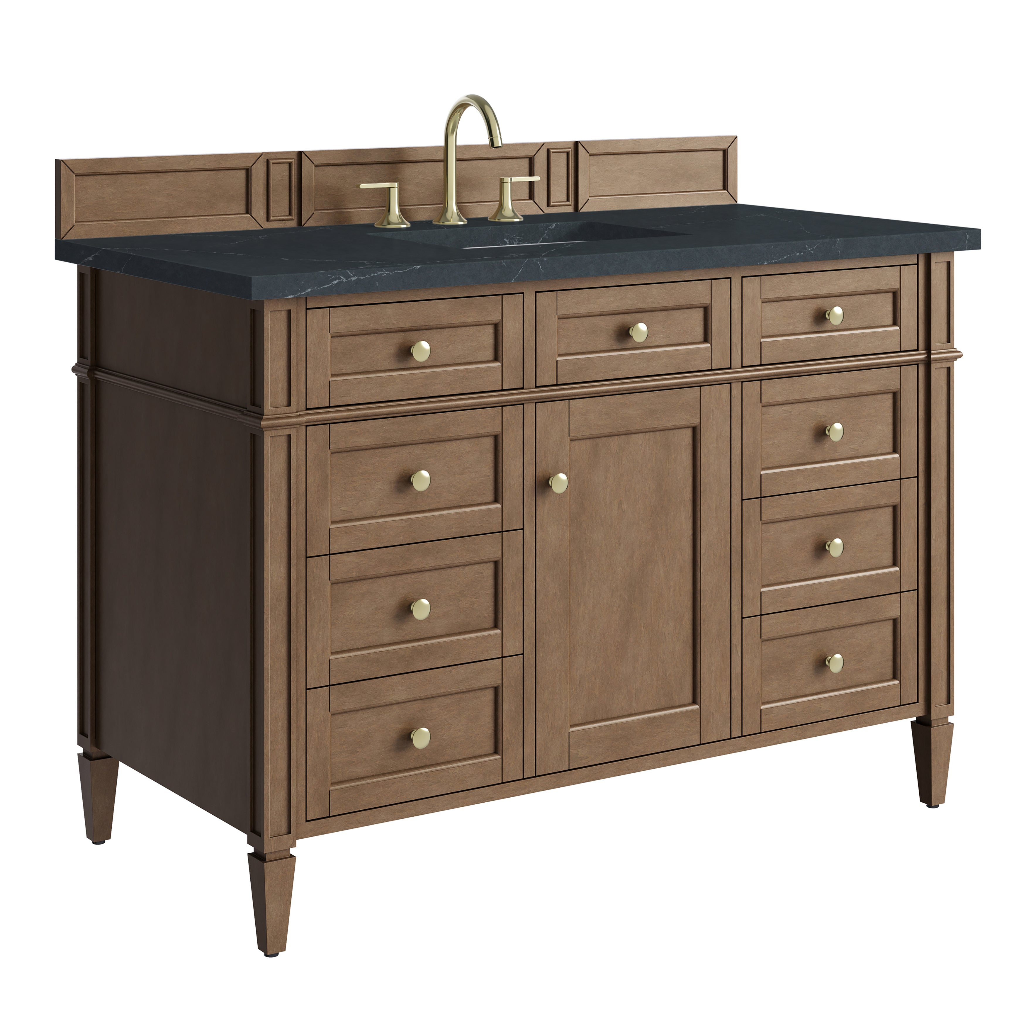James Martin Brittany 48" Single Vanity in Pecan with 3cm Countertop