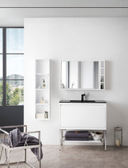 James Martin Milan 35.4" Square Cube Mirror
