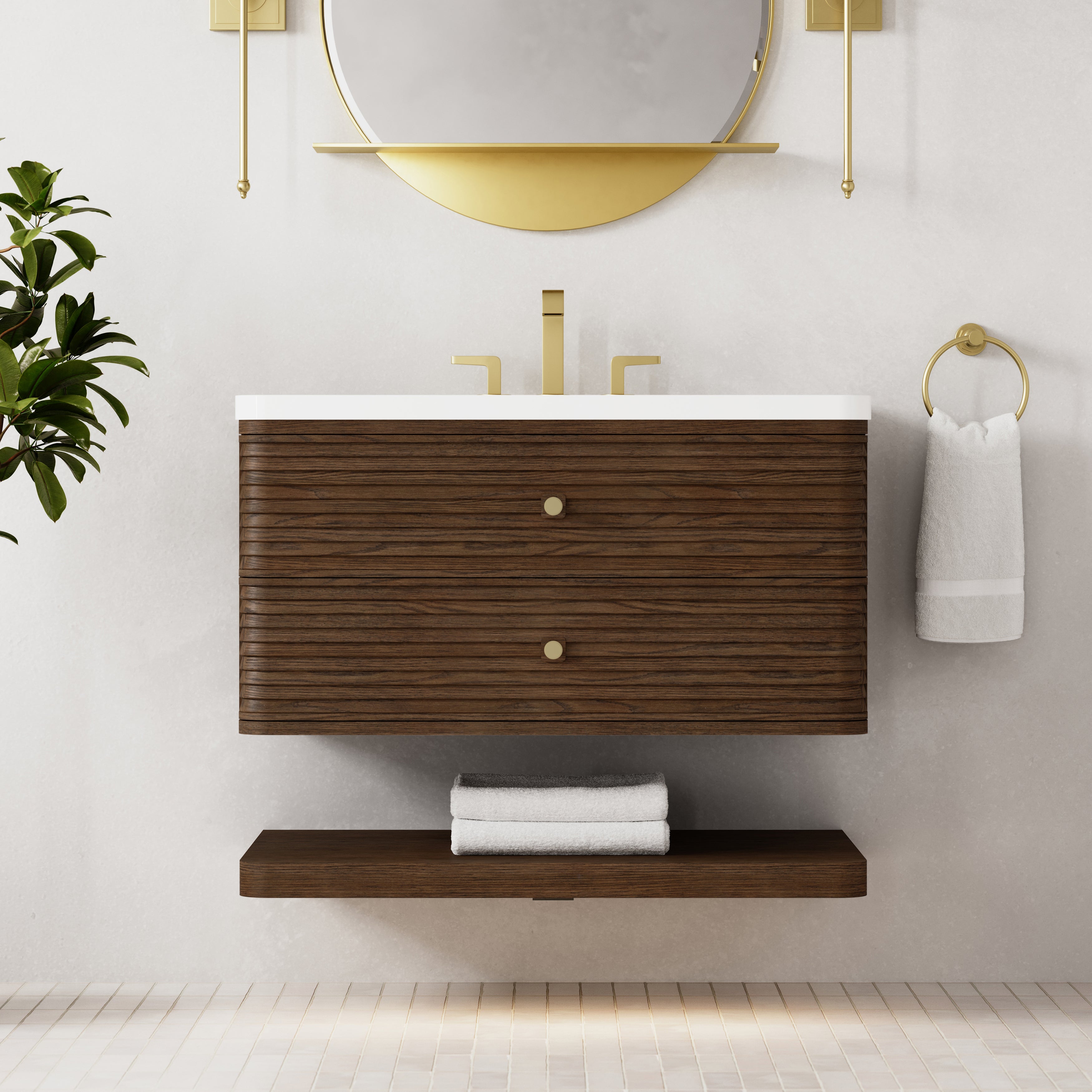 James Martin Allamari 36" Single Vanity in Sable with 3cm Countertop