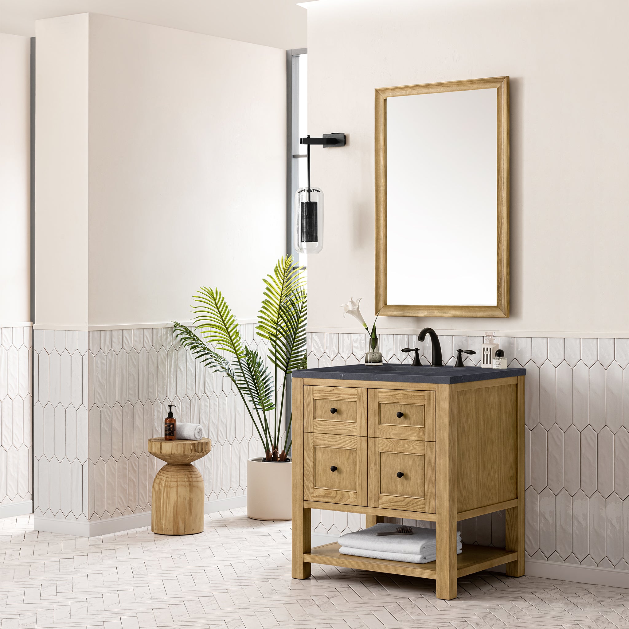 James Martin Breckenridge 30" Single Vanity in Light Natural Oak with 3cm Countertop