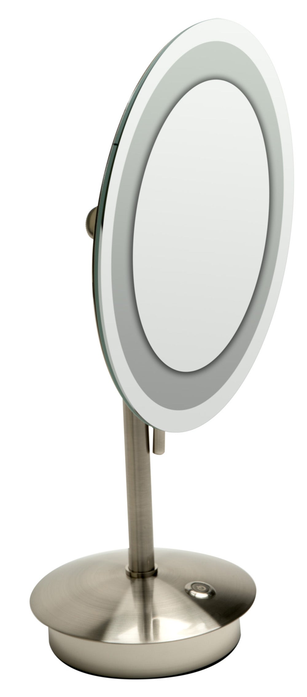 ALFI brand ABM9FLED Tabletop Round 9" 5x Magnifying Cosmetic Mirror with Light