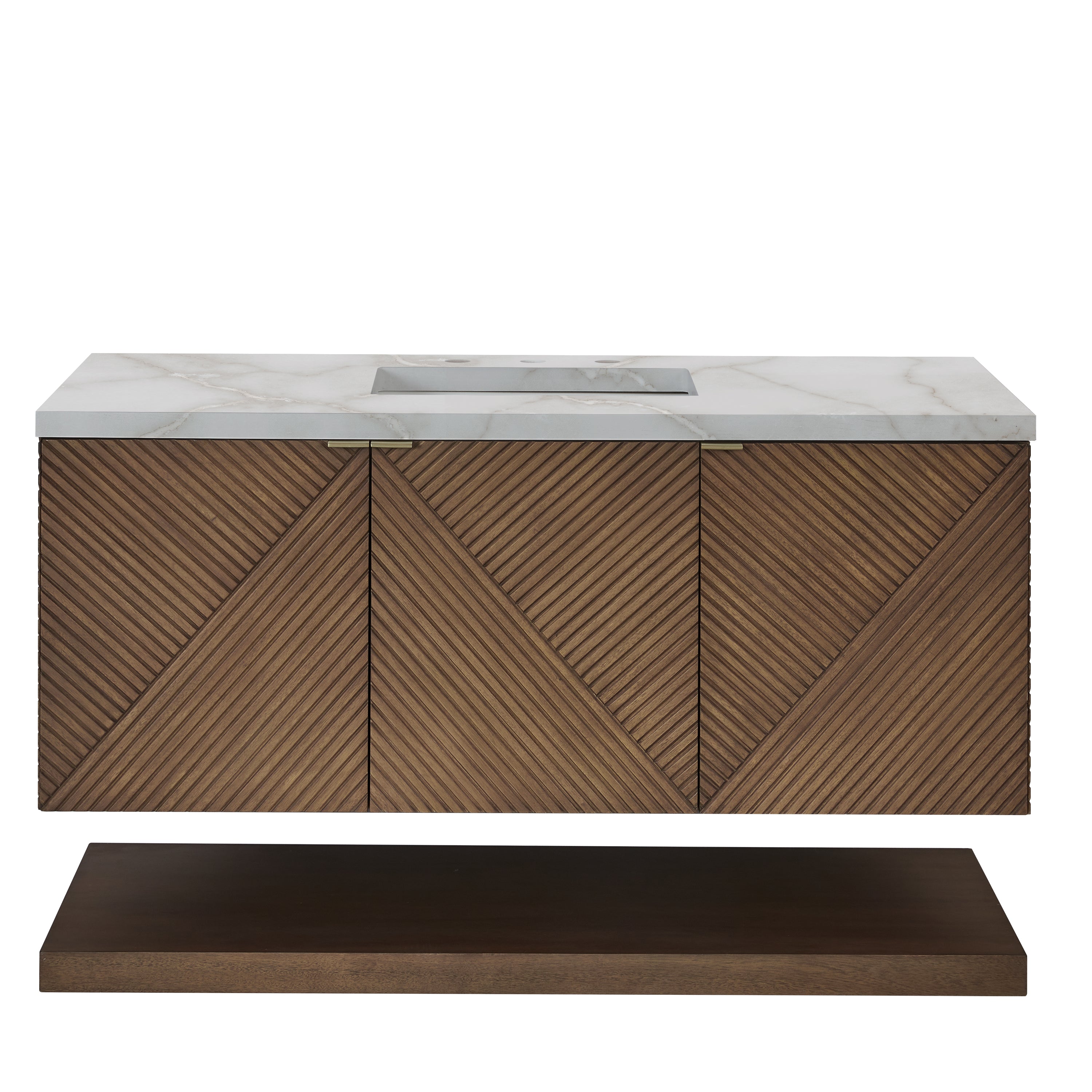 James Martin Marcello 48" Single Vanity in Chestnut with 3cm Countertop and FreePower Wireless Charger