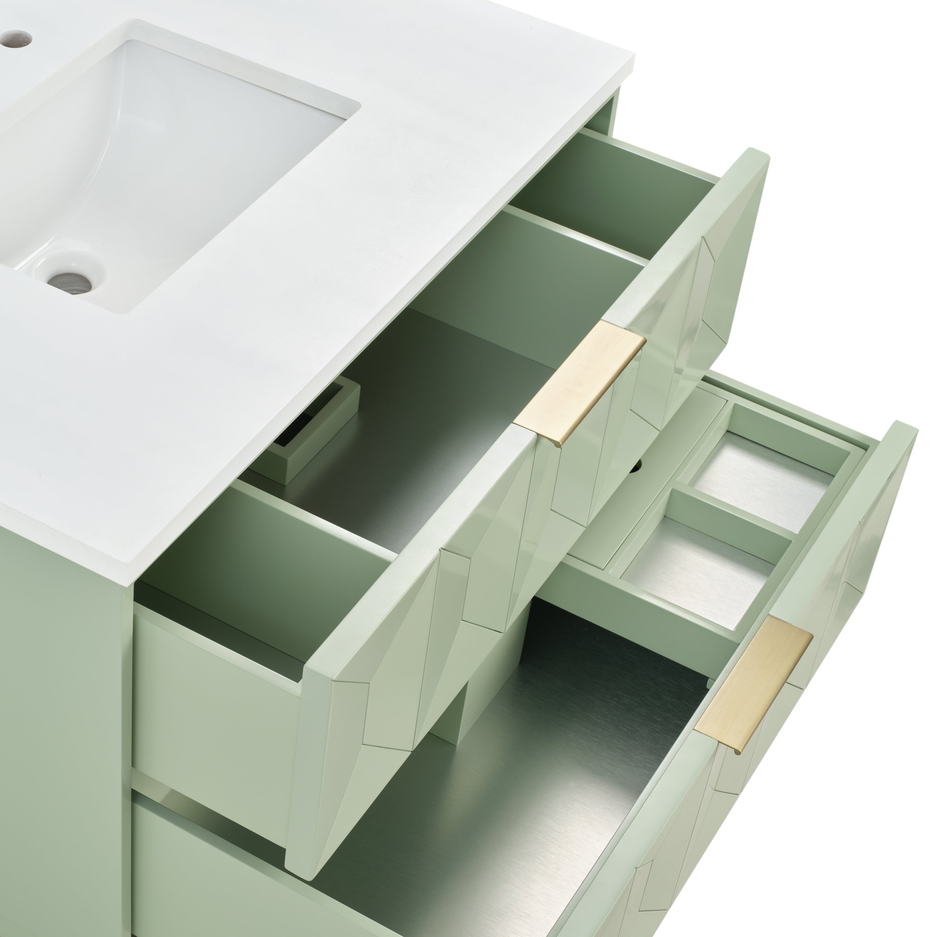 James Martin Emmeline 36" Single Vanity in Pistachio with 3cm Countertop