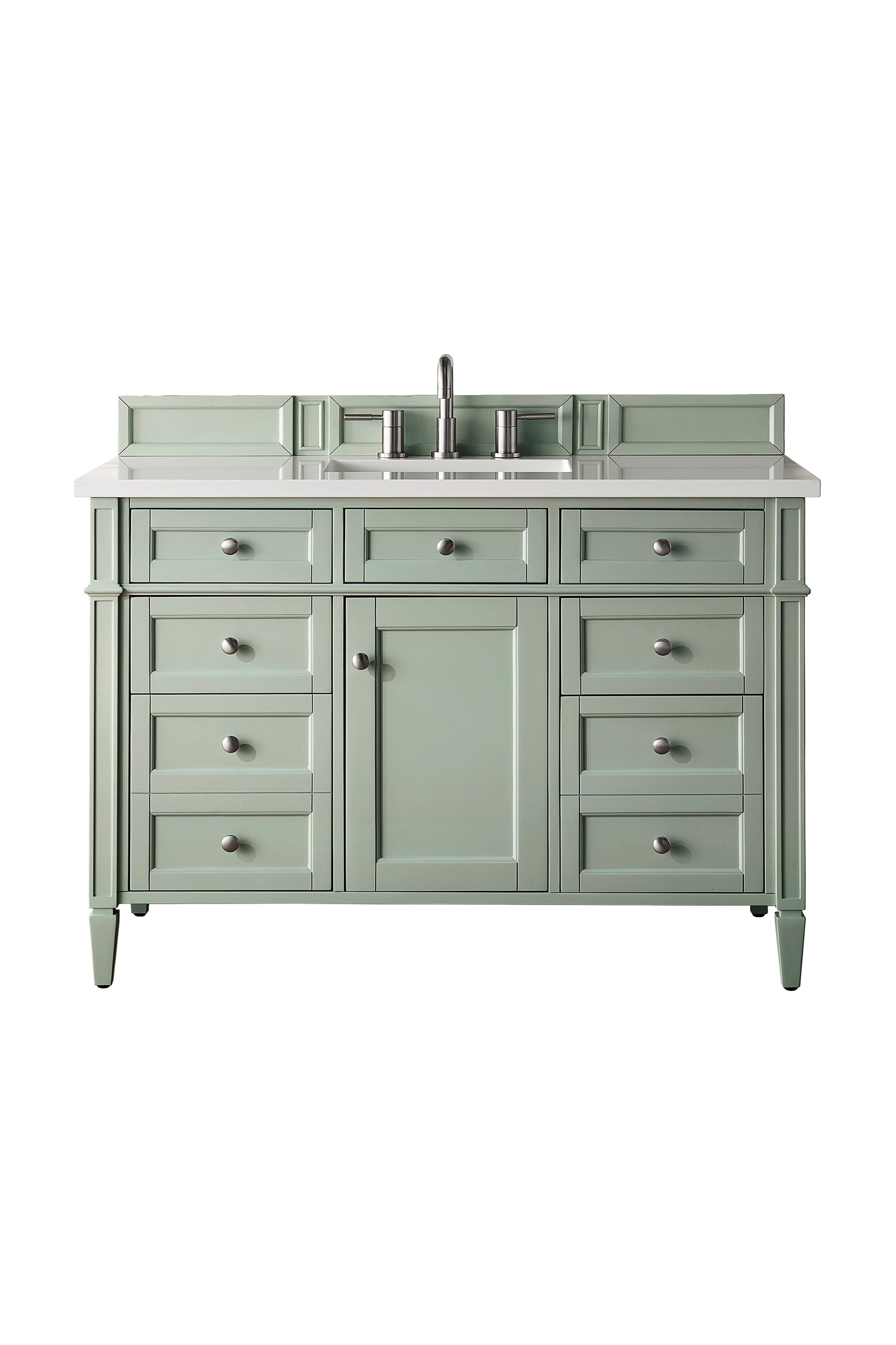 James Martin Brittany 48" Single Vanity in Sage Green with 3cm Countertop