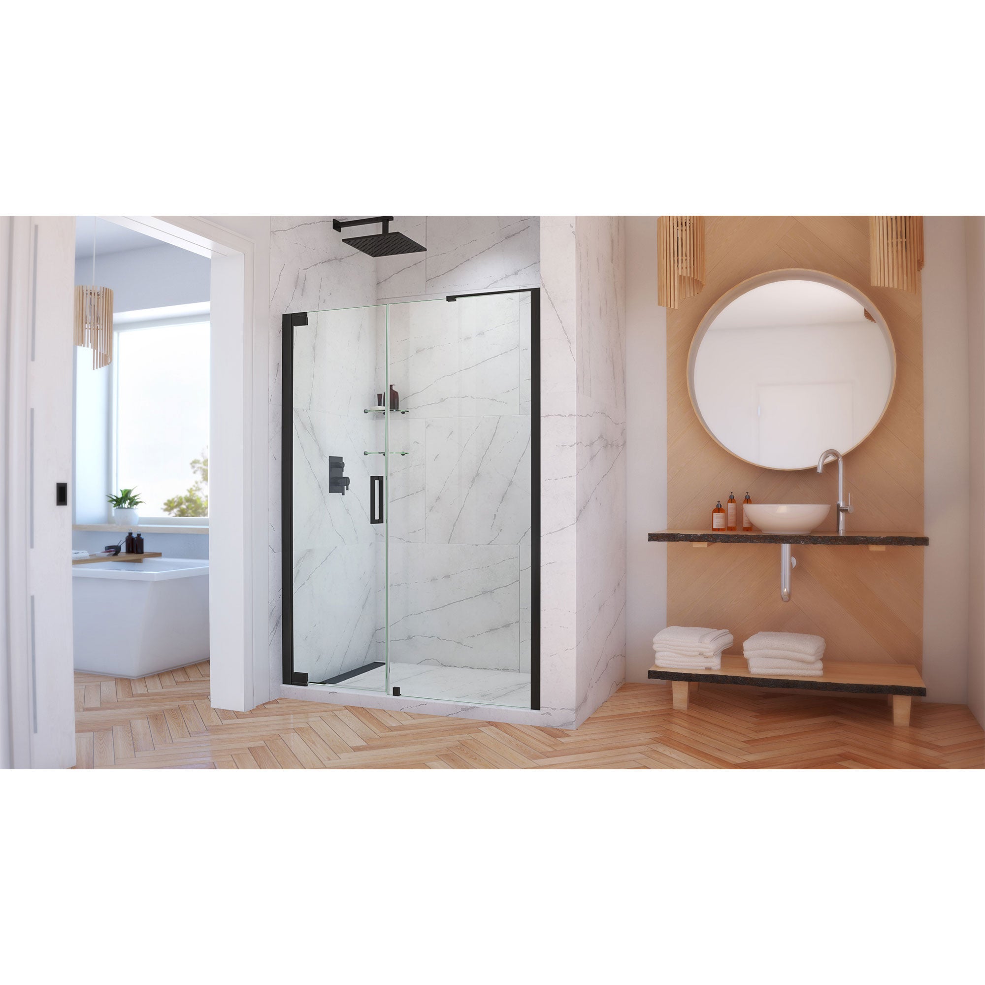 DreamLine Elegance-LS 63.75-65.75" W Shower Door