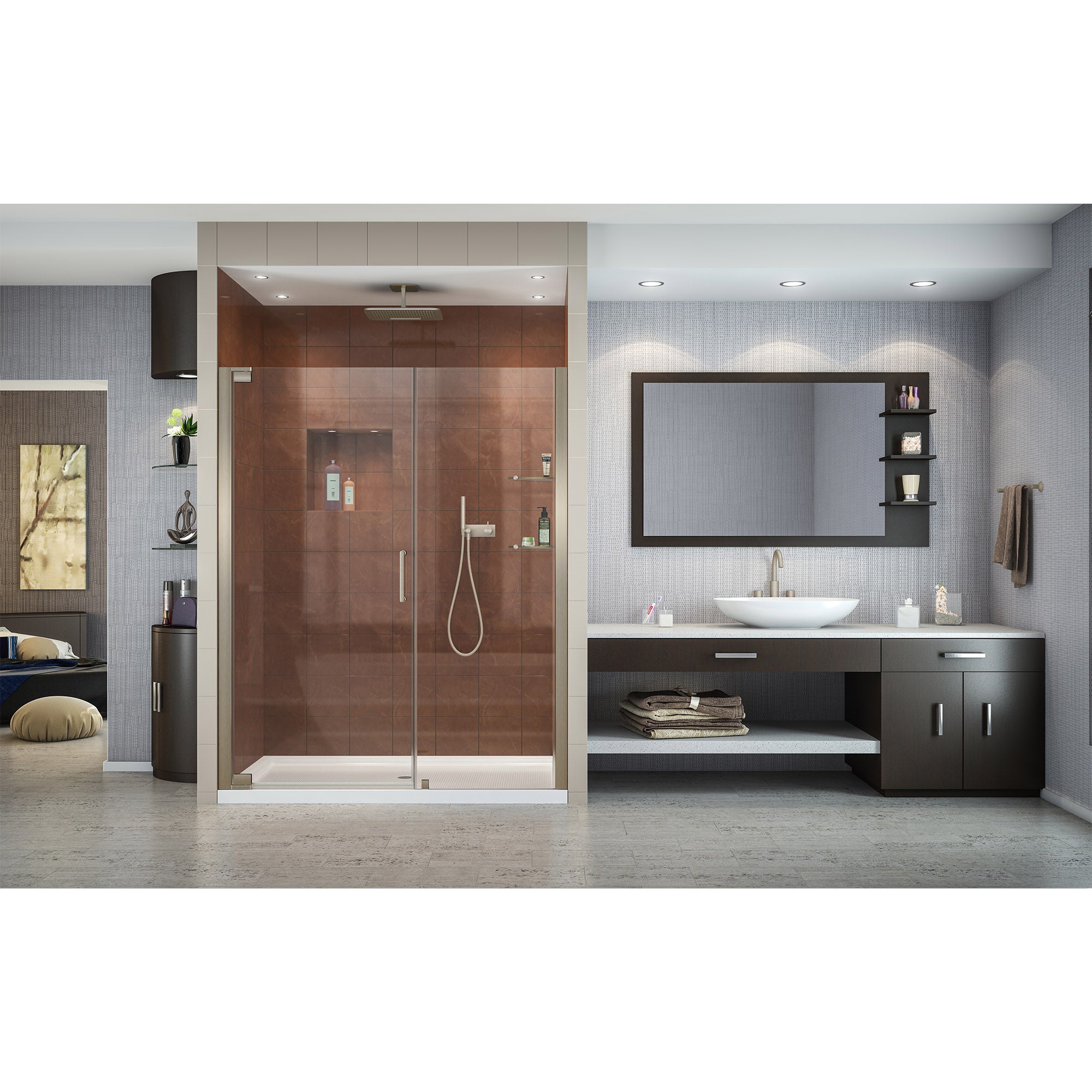 DreamLine Elegance 52.75-54.75" W Shower Door