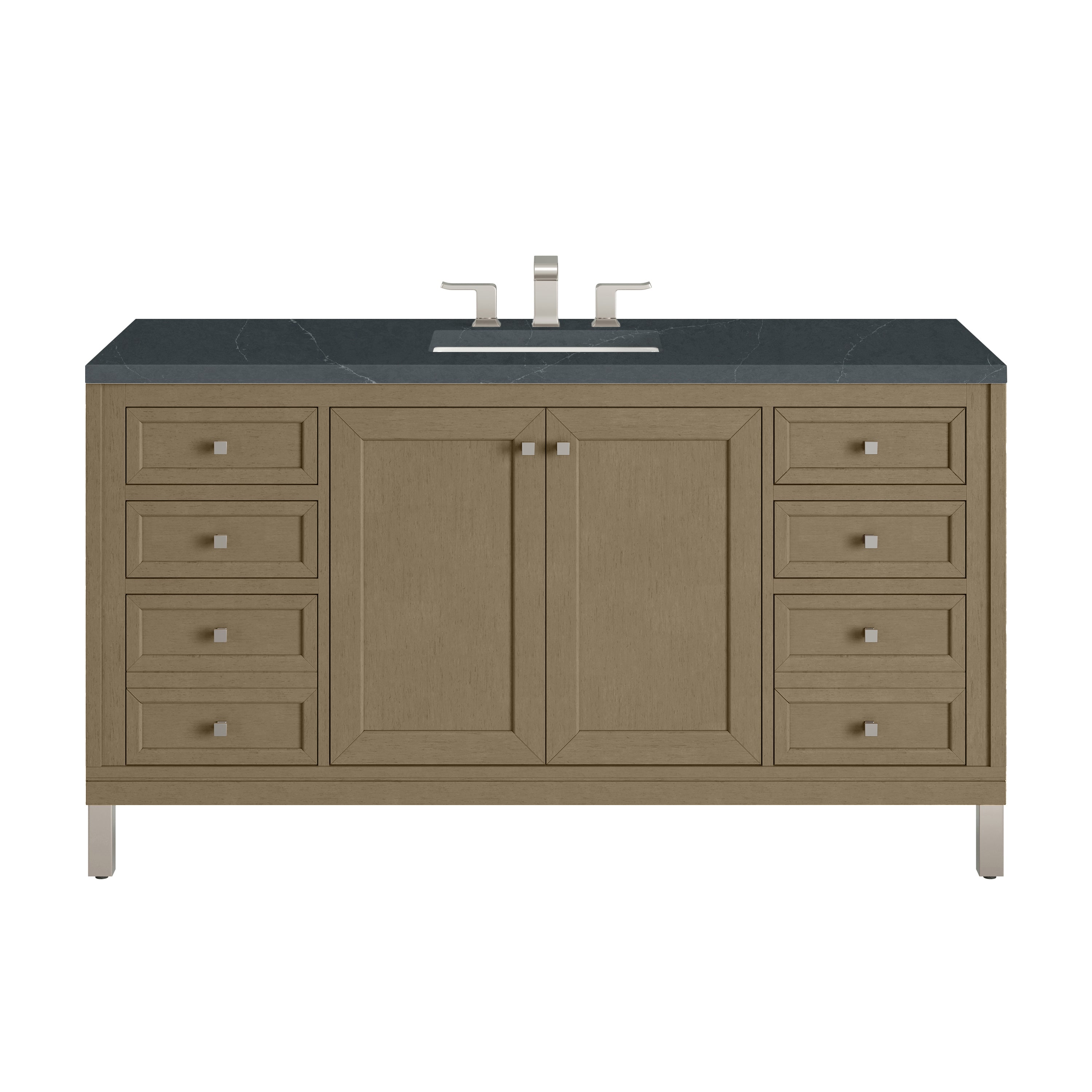 James Martin Chicago 60" Single Vanity in Walnut Whisper with 3cm Countertop