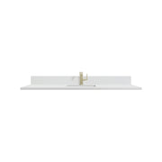 James Martin 60" Rectangular Single Hole, 3cm White Zeus Silestone Sink with Backsplash