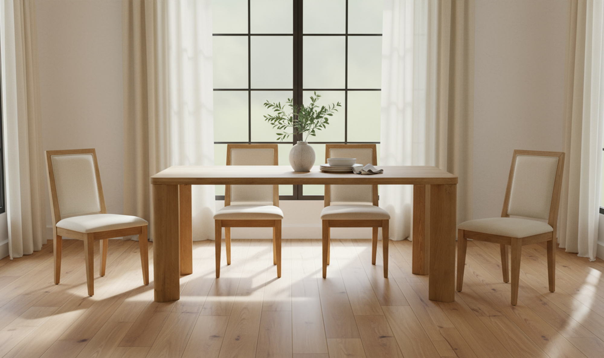 Moes Adrian Dining Chair Beige - Set Of Two EM-1014
