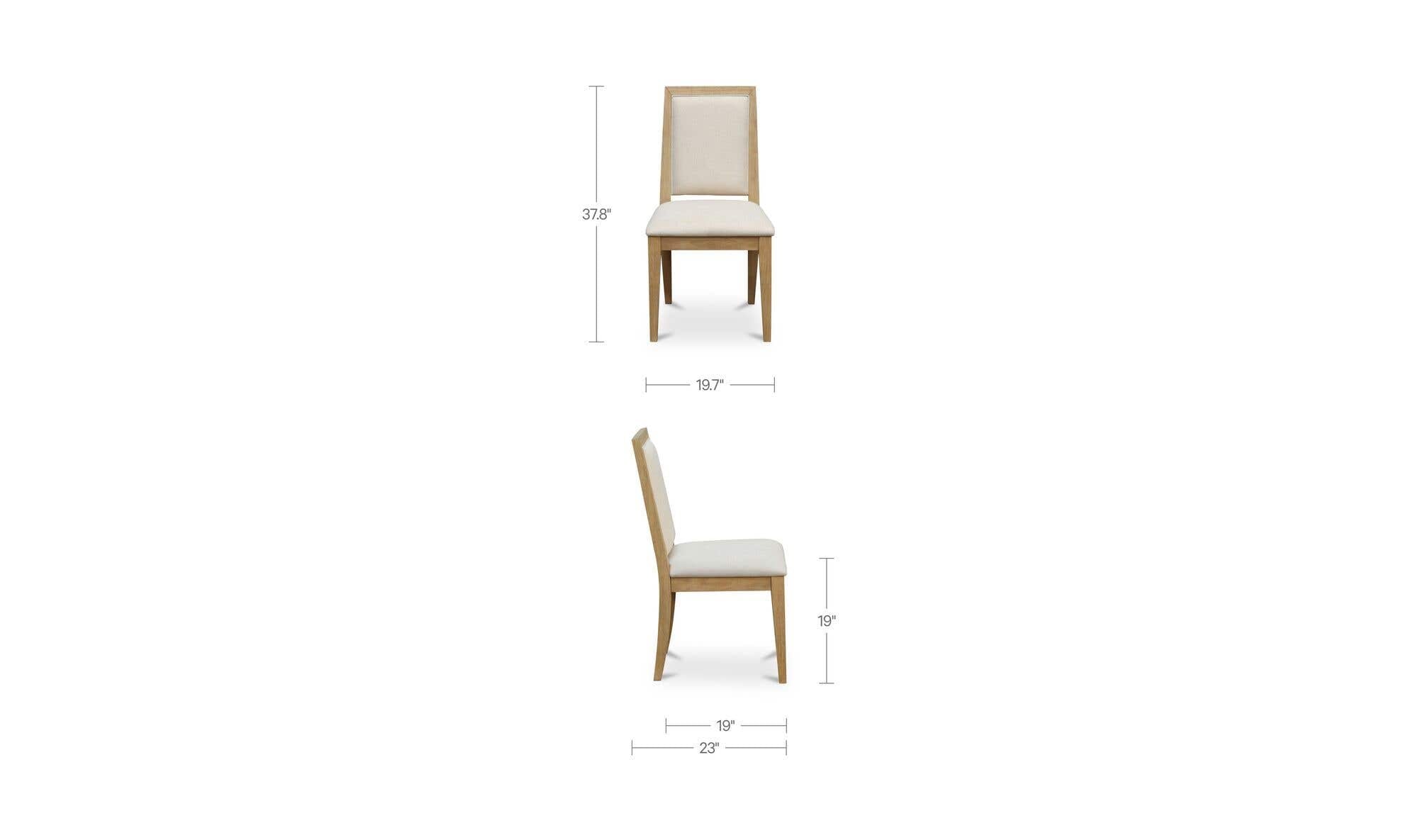 Moes Adrian Dining Chair Beige - Set Of Two EM-1014