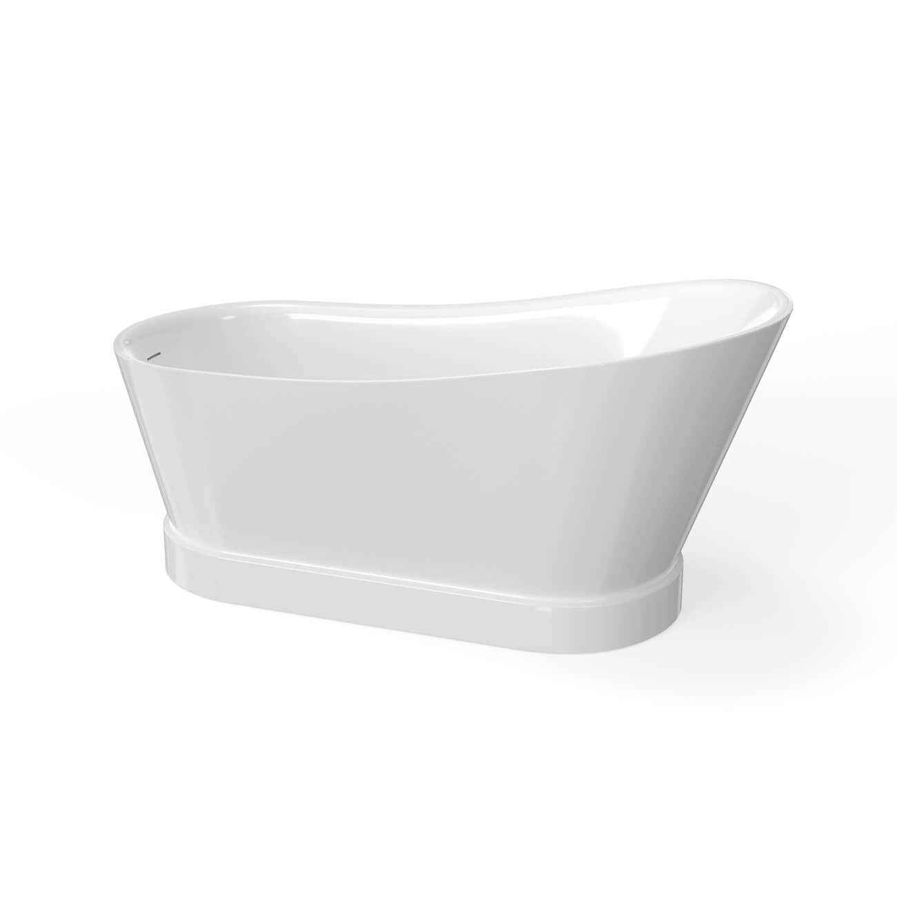 MAIDSTONE Emryn 67 Inch Slipper Acrylic Freestanding Tub