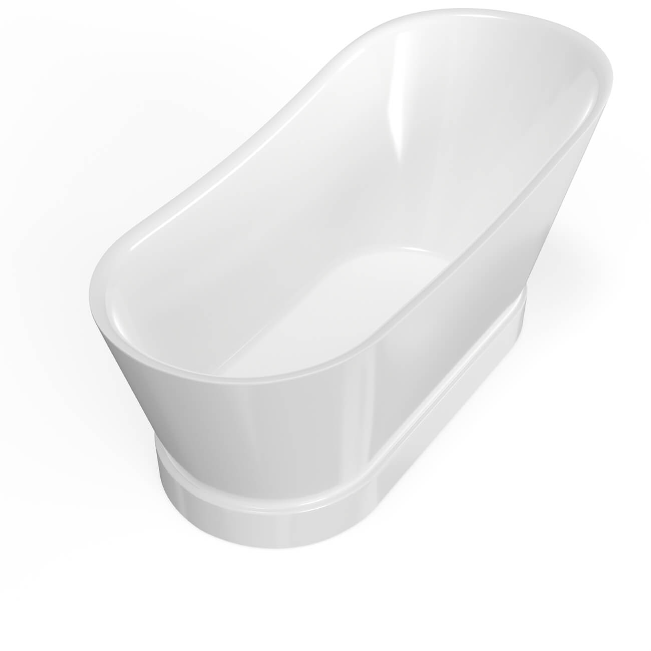 MAIDSTONE Emryn 67 Inch Slipper Acrylic Freestanding Tub