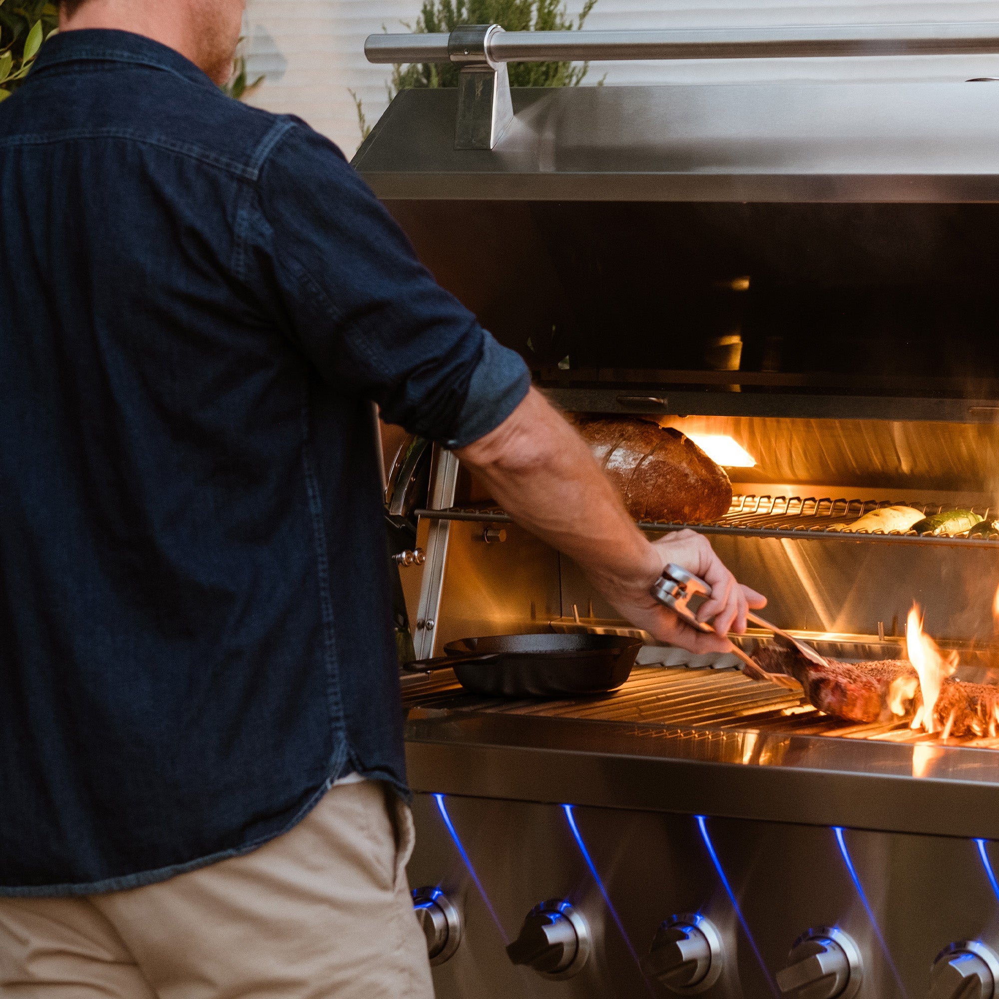 American Made Grills ENCFS36 Freestanding Encore - 36" Hybrid Grill