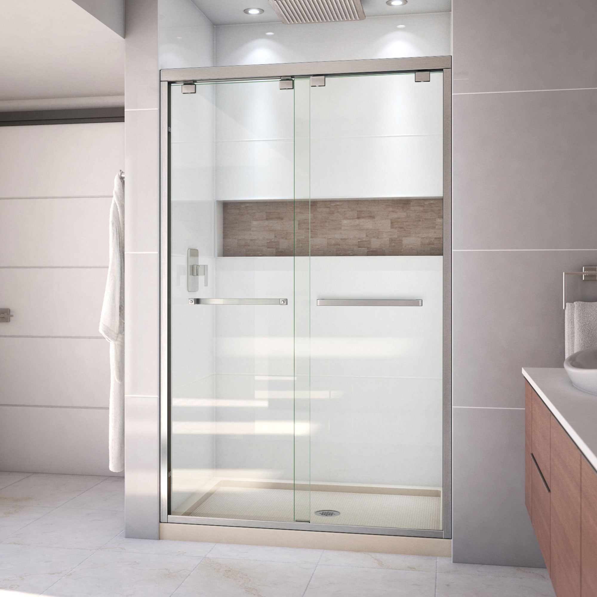 DreamLine Encore 32" D x 48" W Shower Door and Base