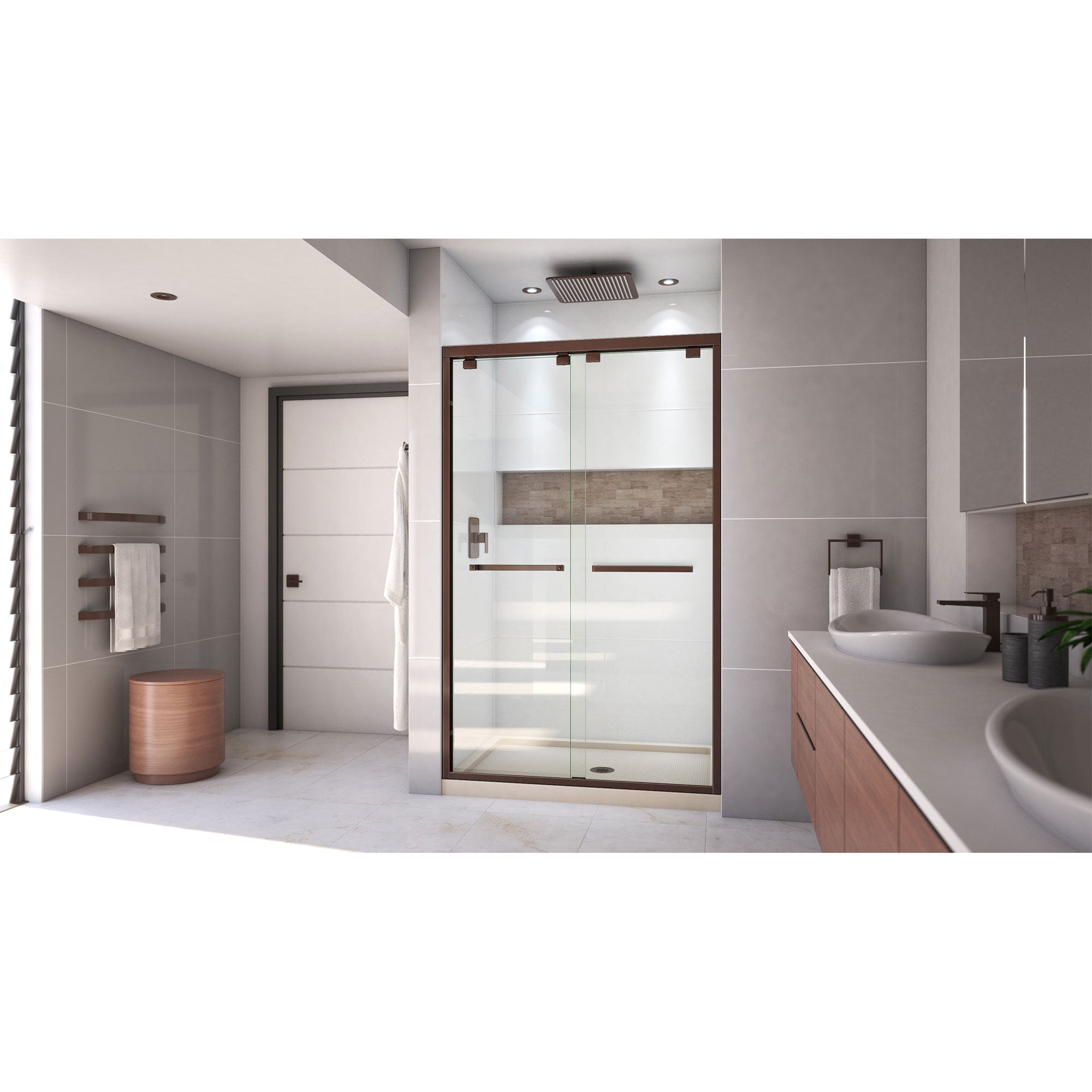 DreamLine Encore 32" D x 48" W Shower Door and Base
