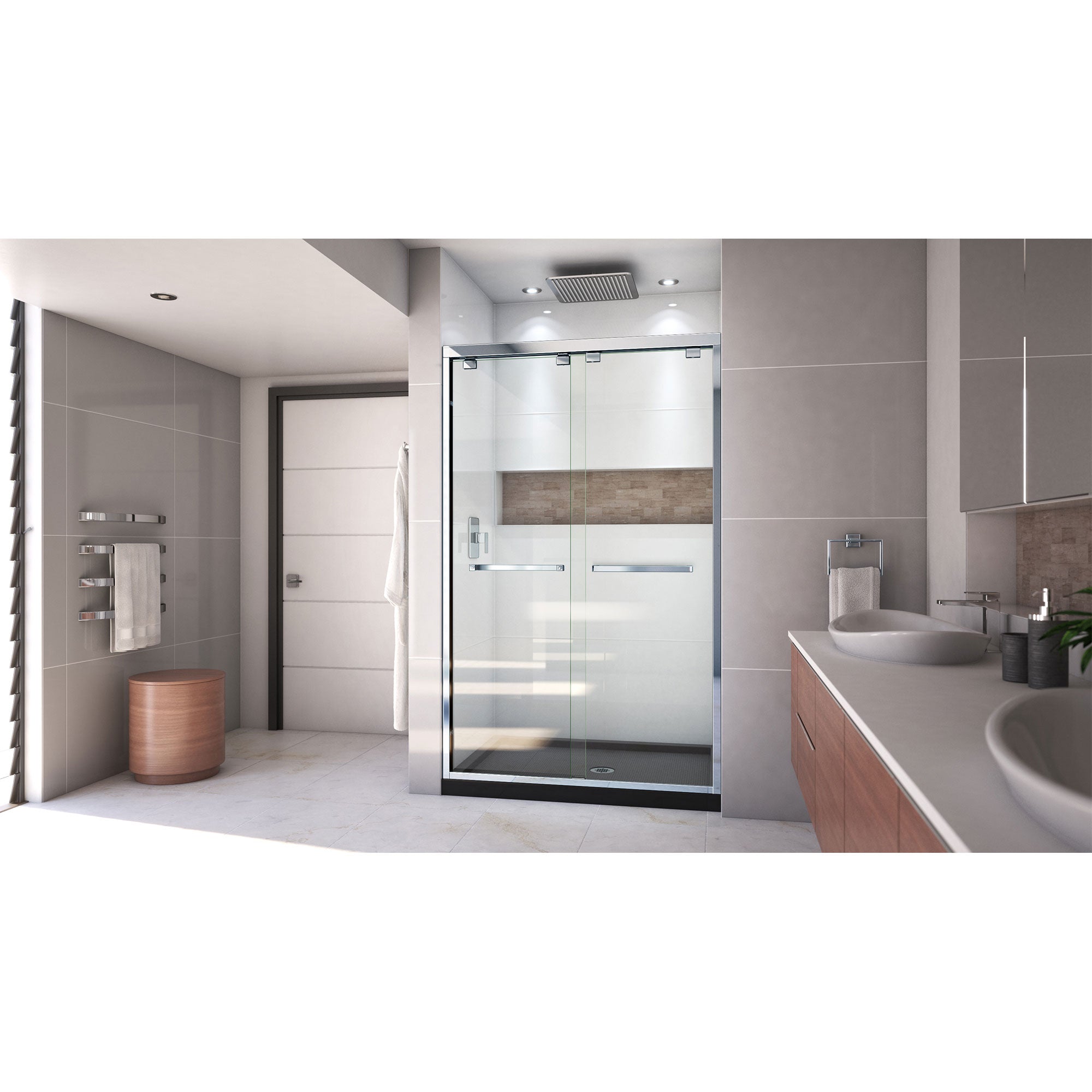 DreamLine Encore 32" D x 48" W Shower Door and Base