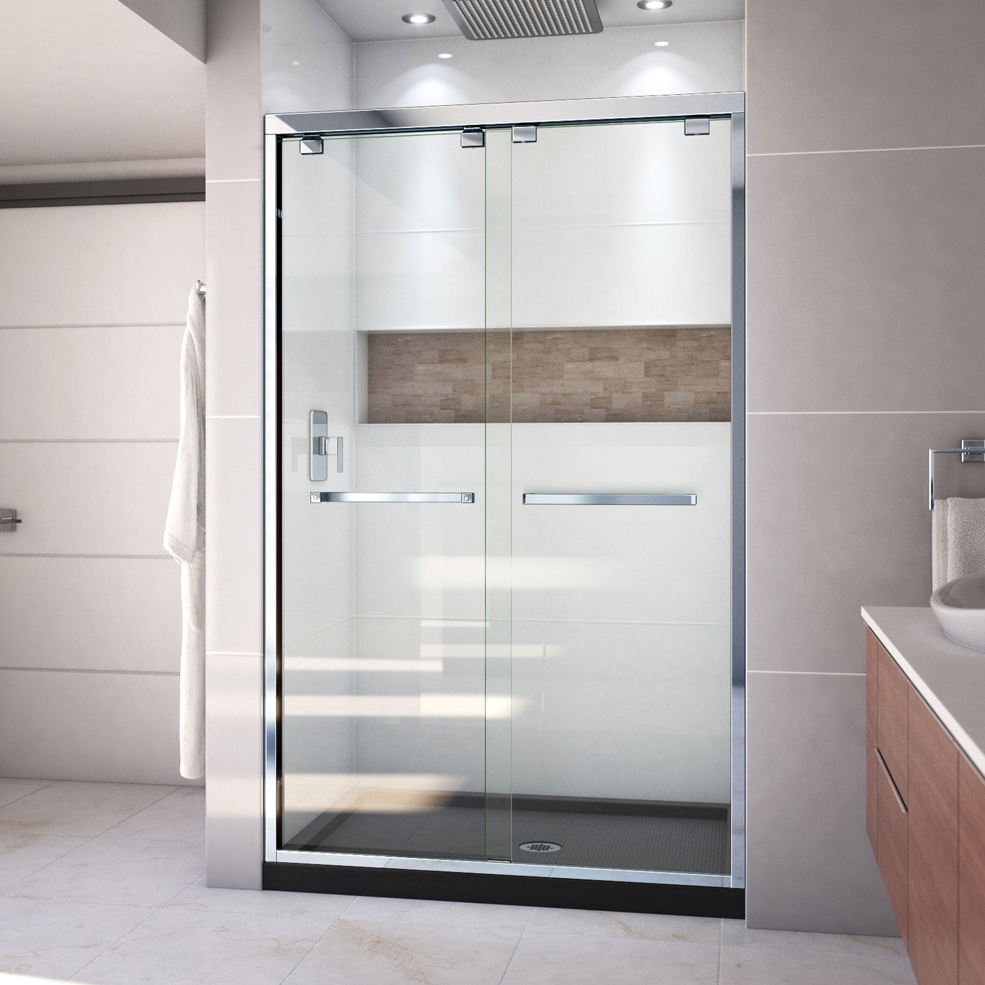 DreamLine Encore 32" D x 48" W Shower Door and Base