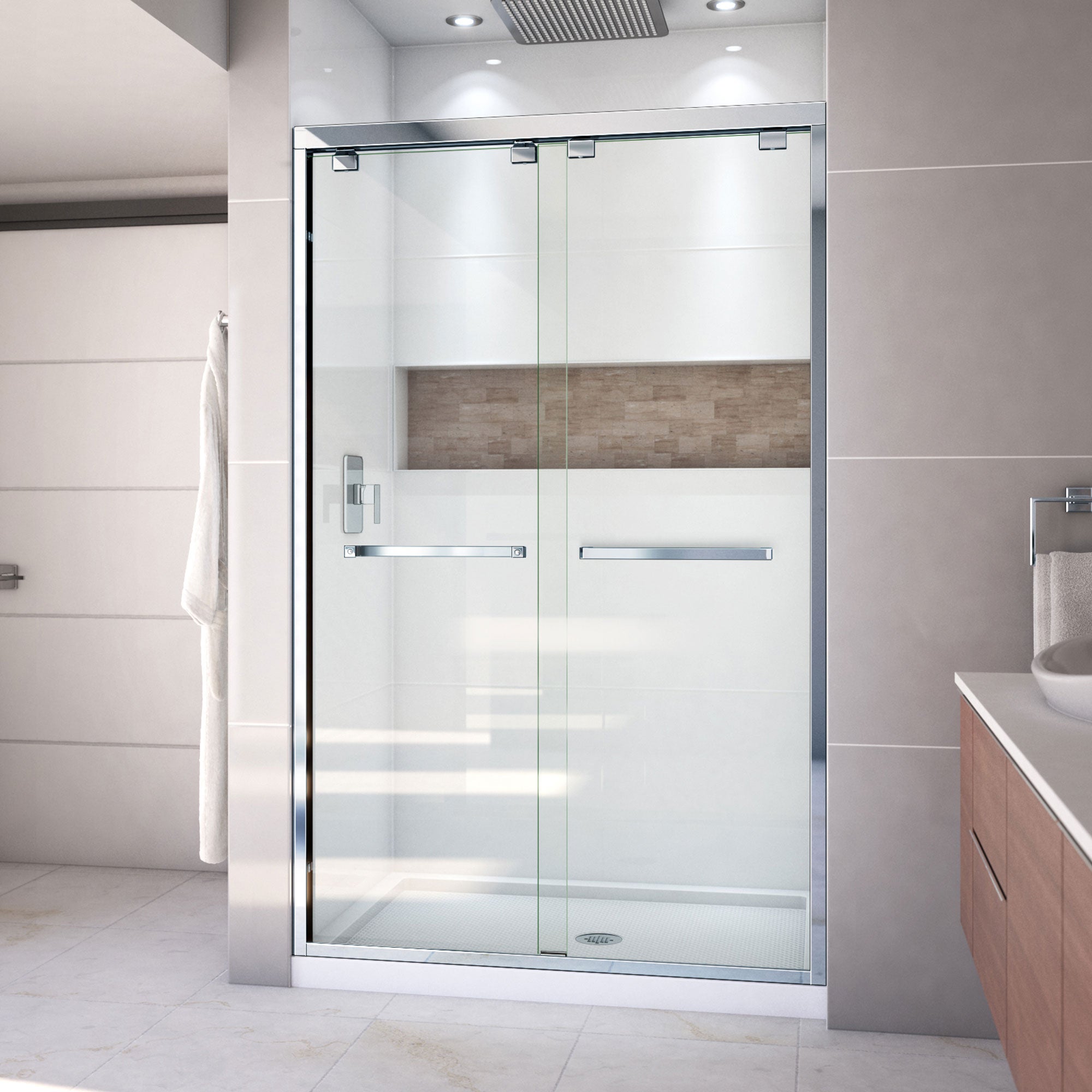 DreamLine Encore 32" D x 48" W Shower Door and Base