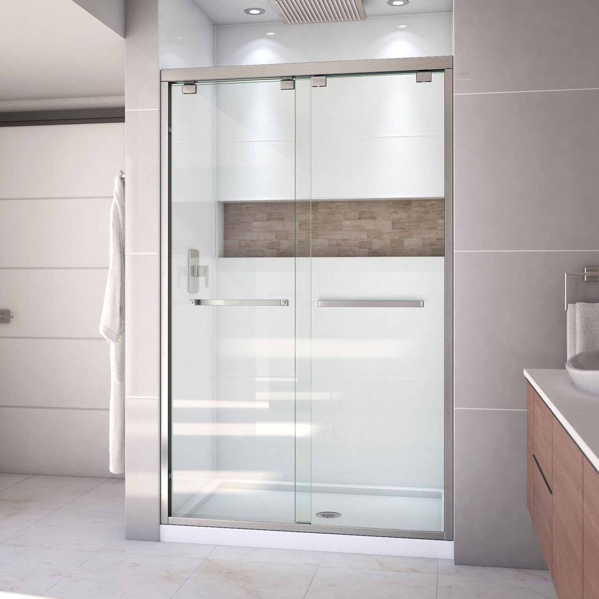 DreamLine Encore 32" D x 48" W Shower Door and Base