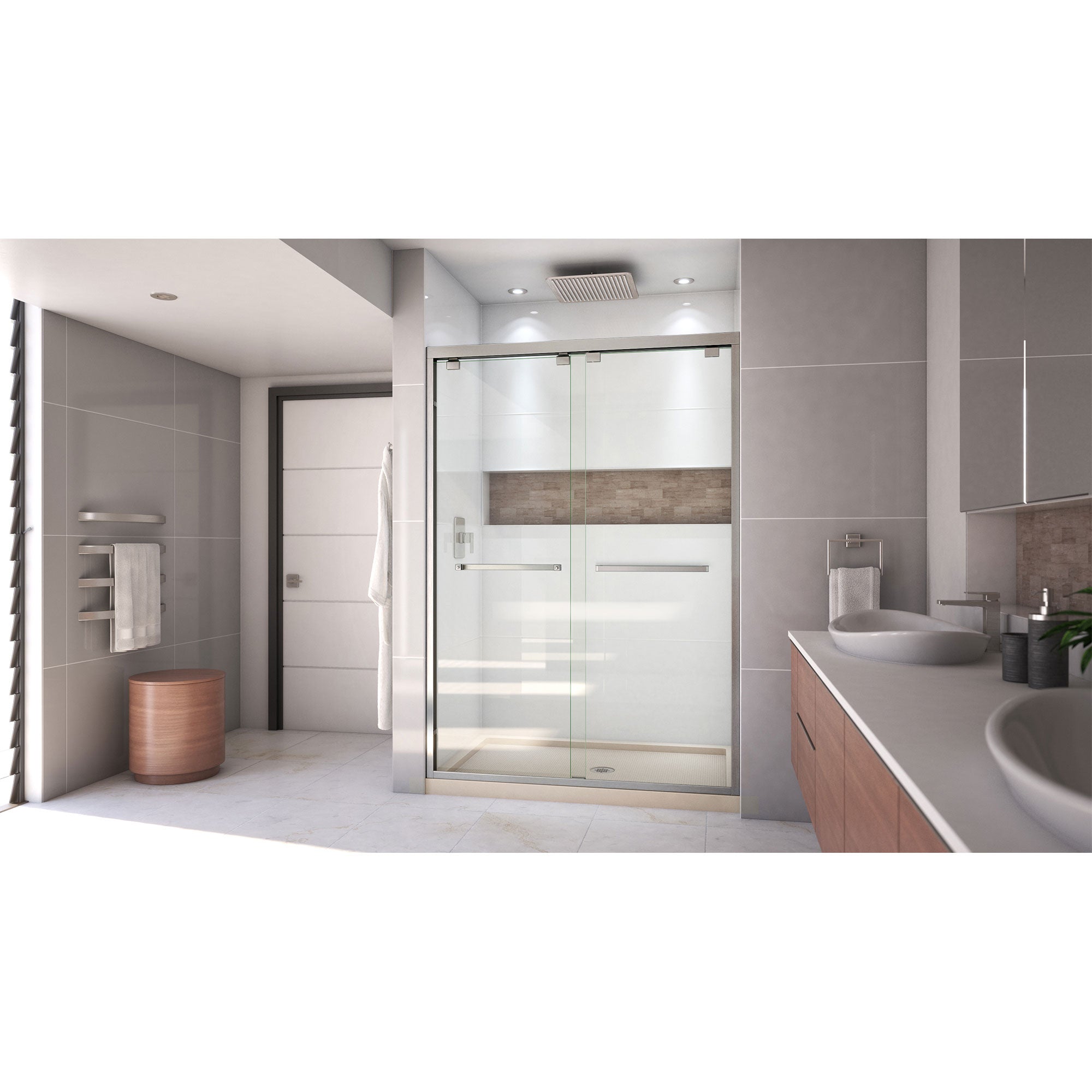 DreamLine Encore 32" D x 54" W Shower Door and Base