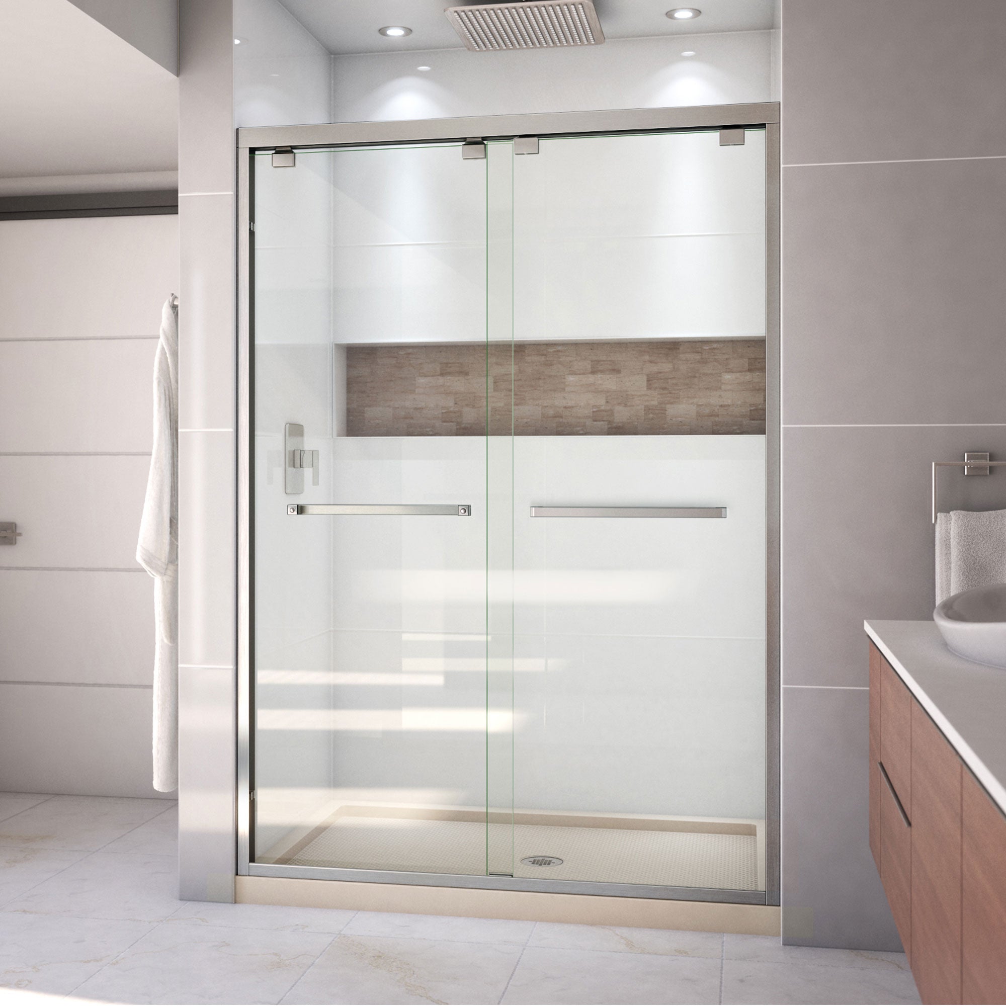 DreamLine Encore 32" D x 54" W Shower Door and Base