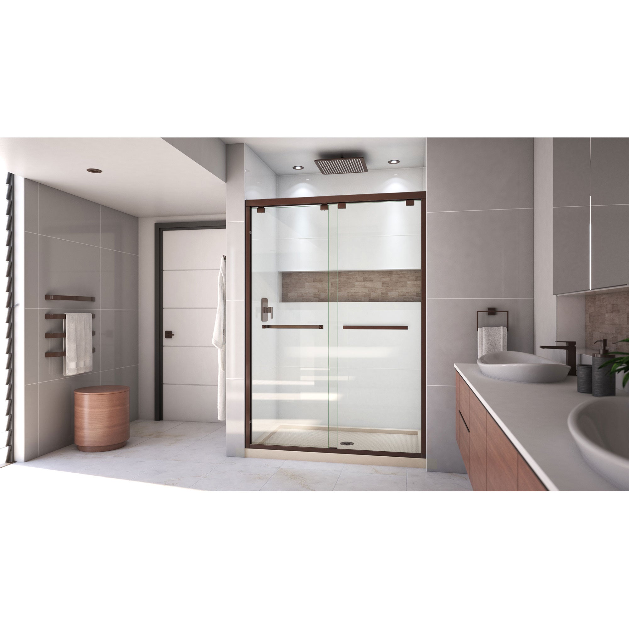 DreamLine Encore 32" D x 54" W Shower Door and Base
