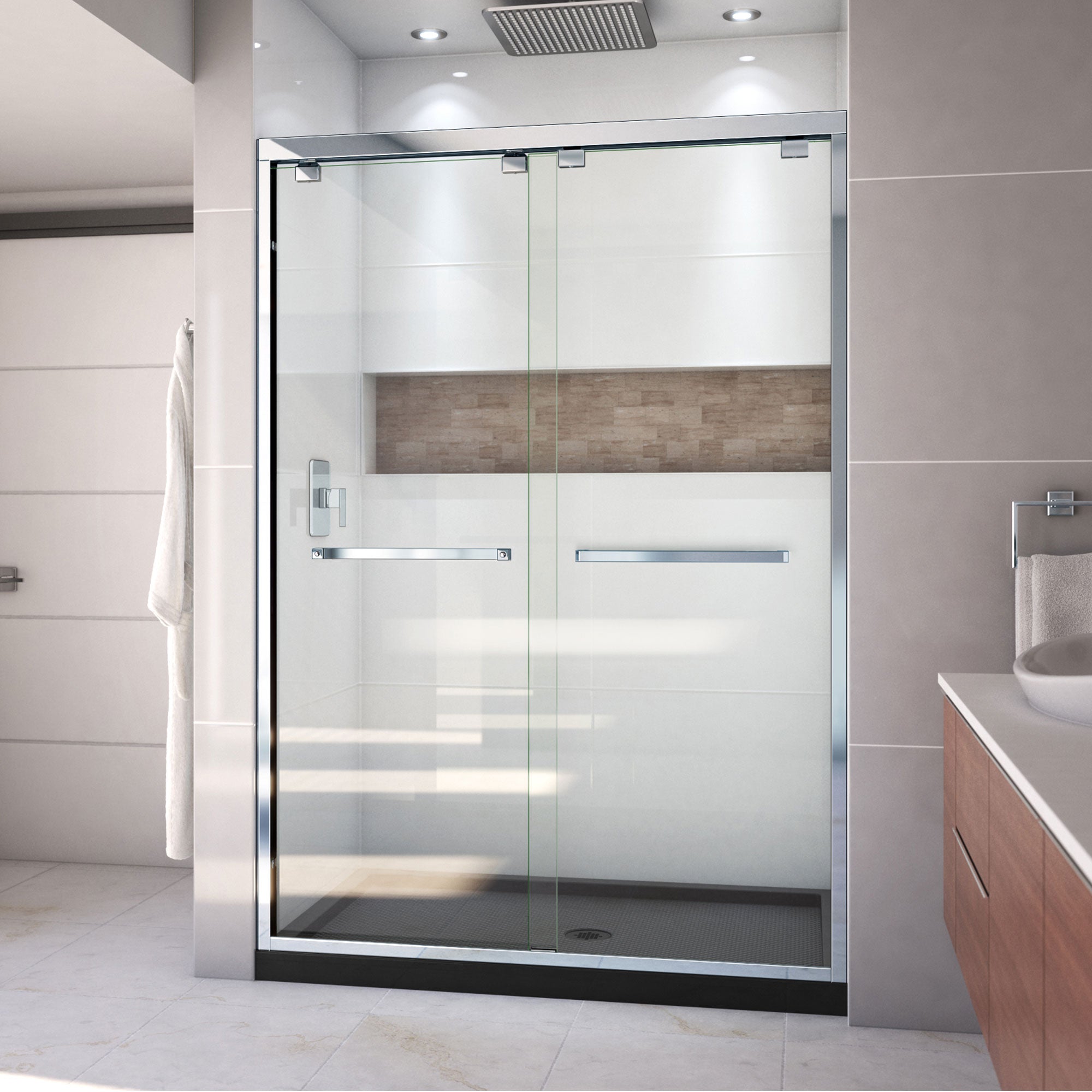 DreamLine Encore 32" D x 54" W Shower Door and Base