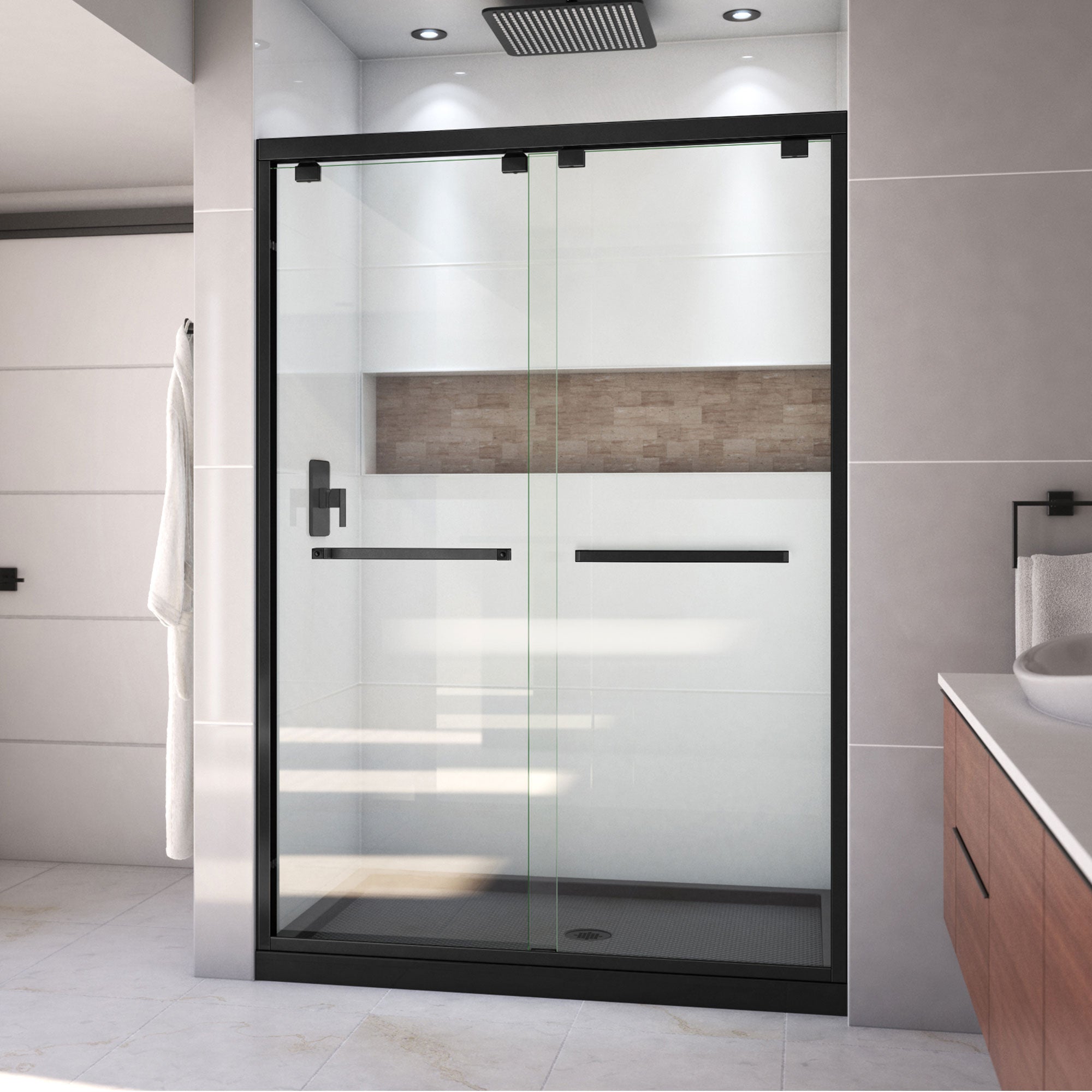 DreamLine Encore 32" D x 54" W Shower Door and Base