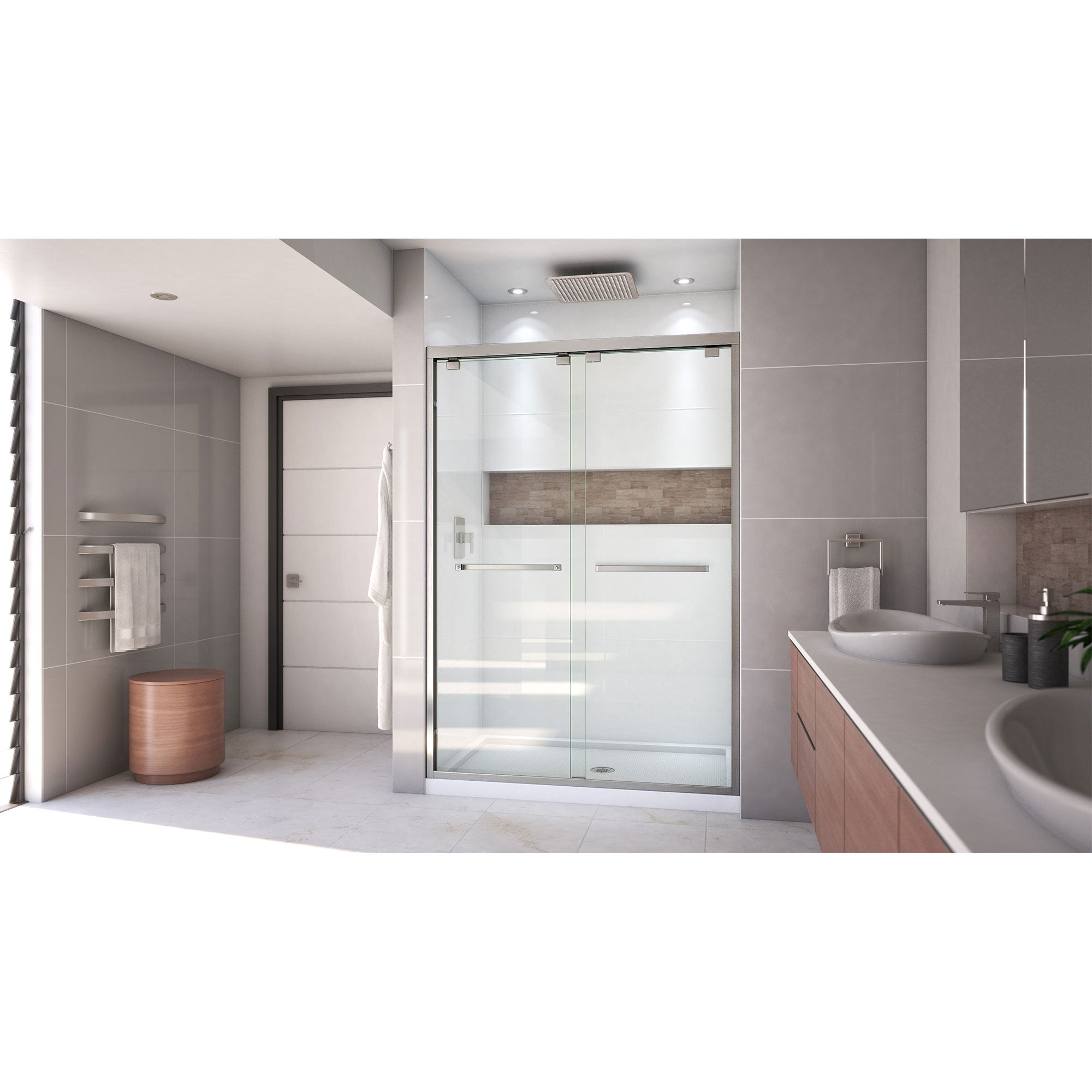 DreamLine Encore 32" D x 54" W Shower Door and Base