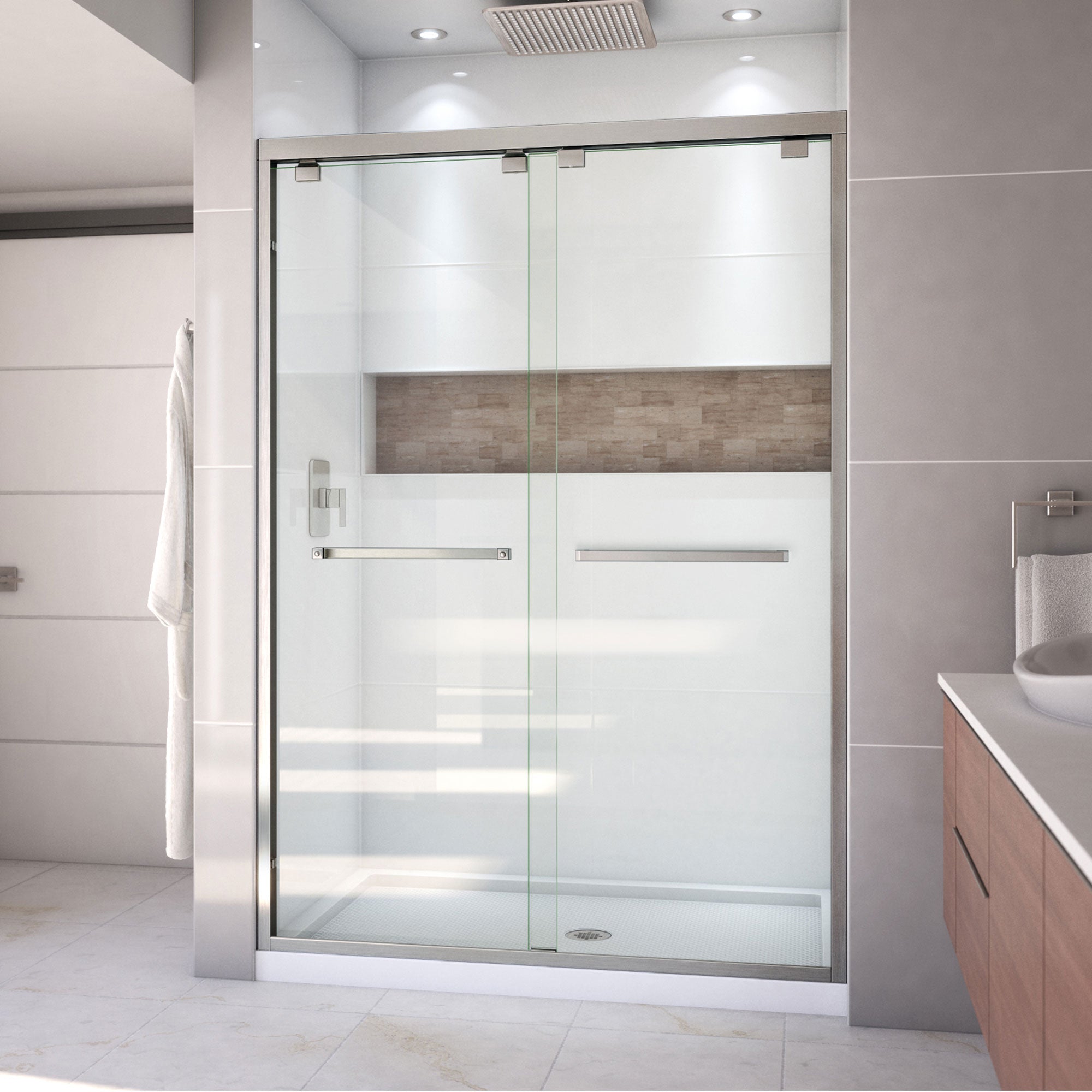 DreamLine Encore 32" D x 54" W Shower Door and Base