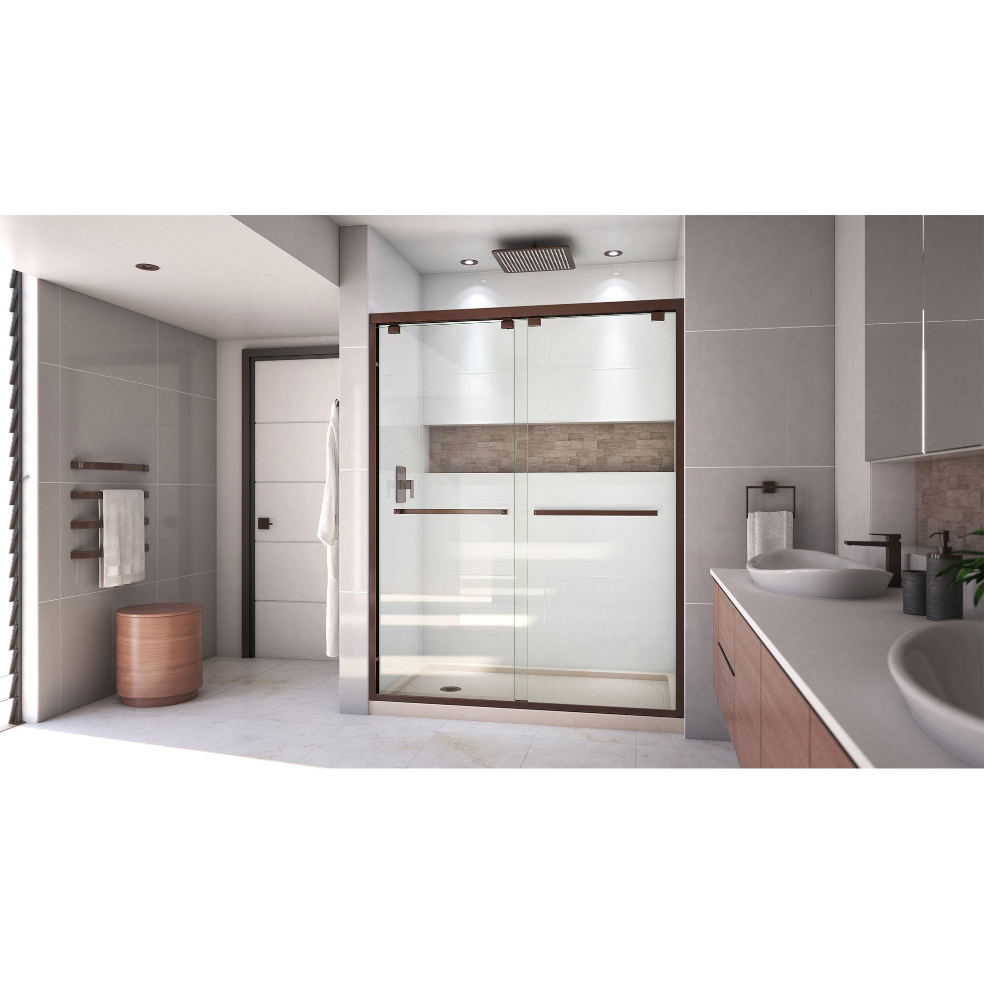 DreamLine Encore 32" D x 60" W Shower Door and Base