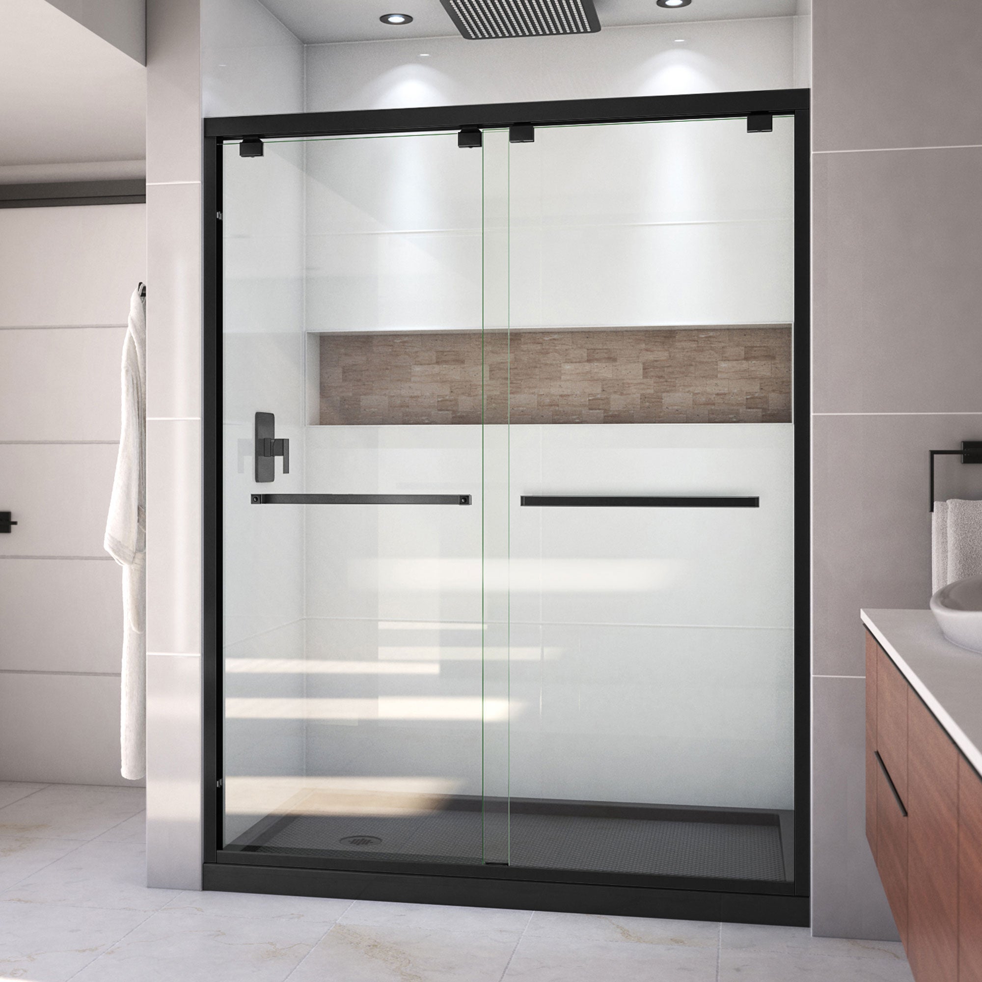 DreamLine Encore 30" D x 60" W Shower Door and Base