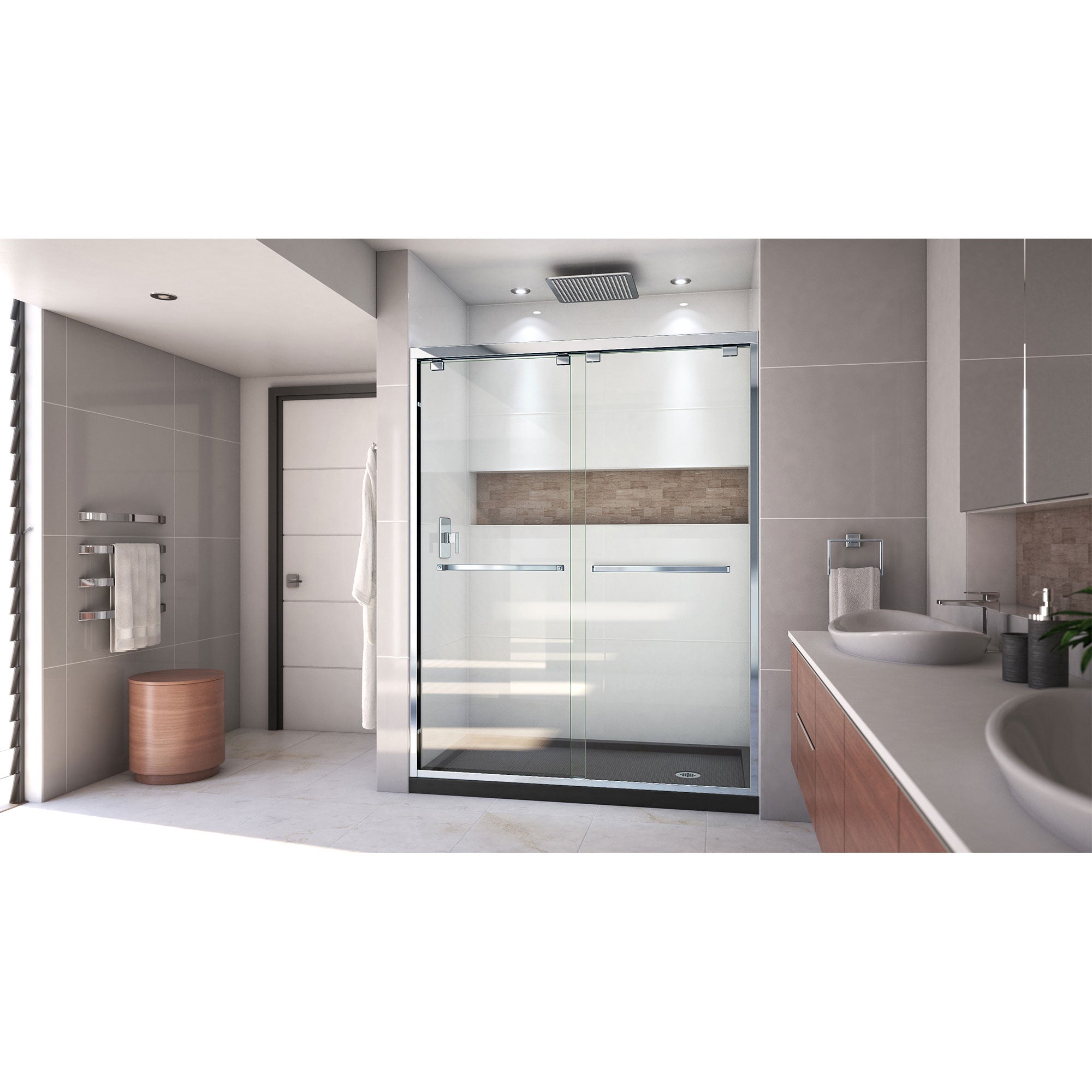 DreamLine Encore 34" D x 60" W Shower Door and Base