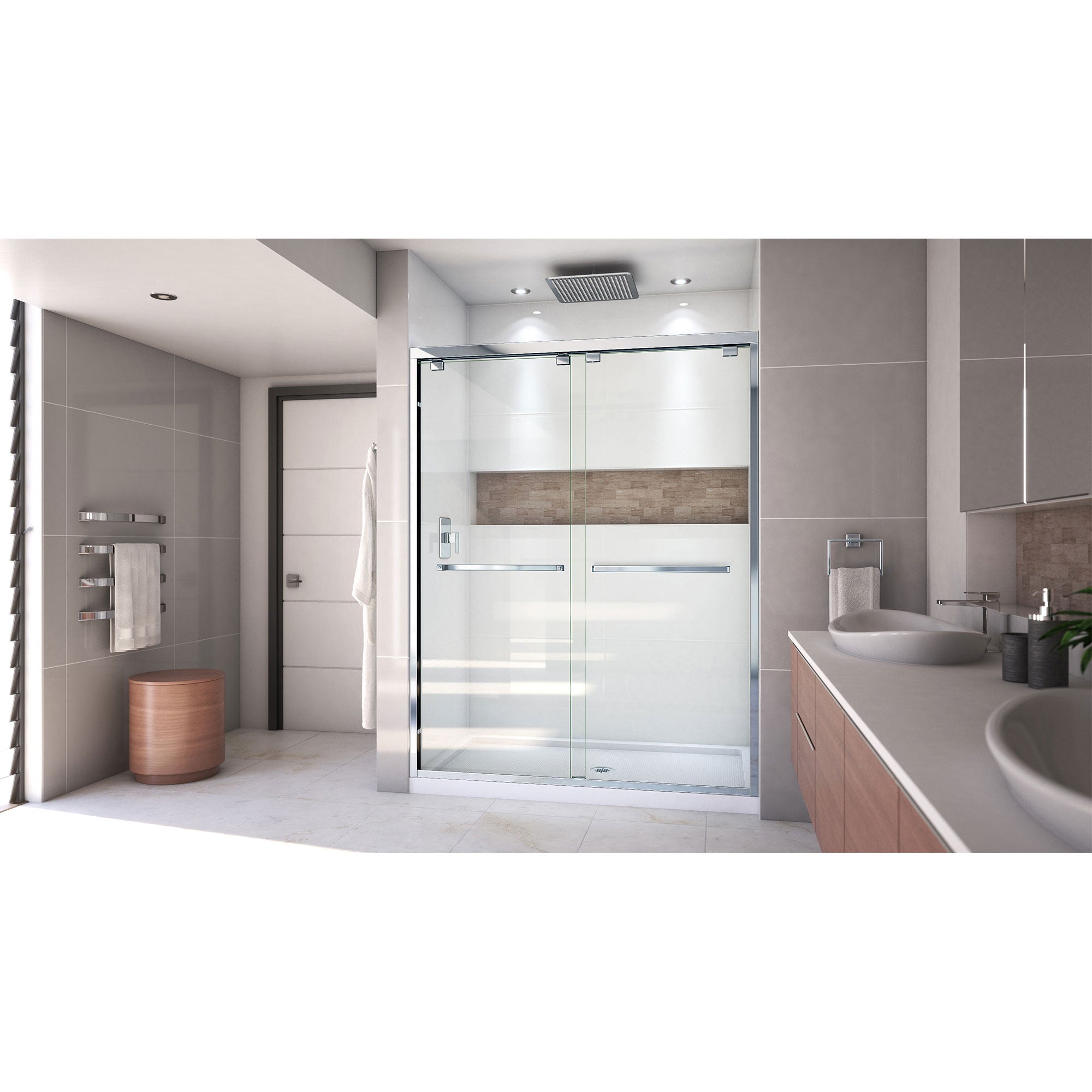 DreamLine Encore 30" D x 60" W Shower Door and Base