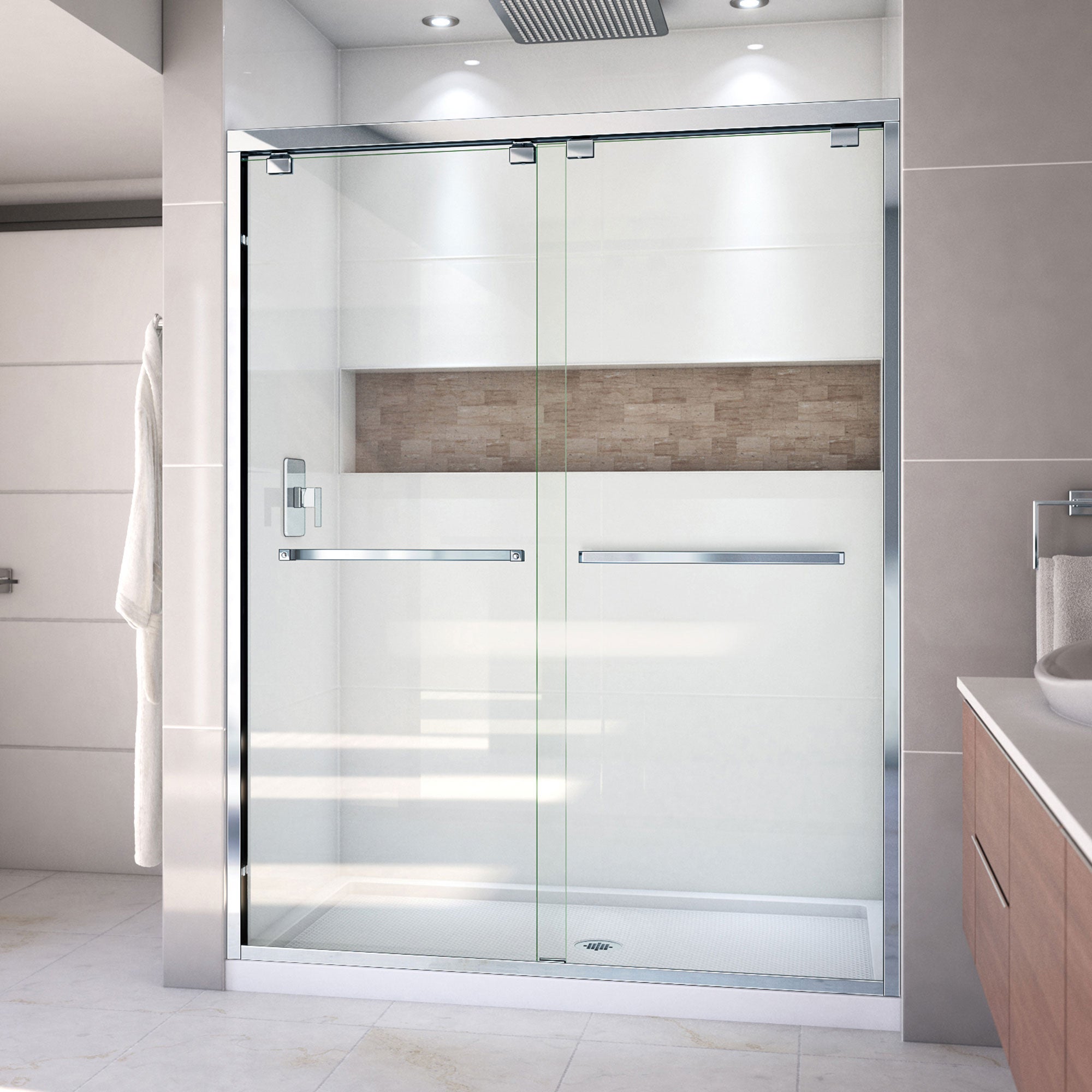 DreamLine Encore 32" D x 60" W Shower Door and Base
