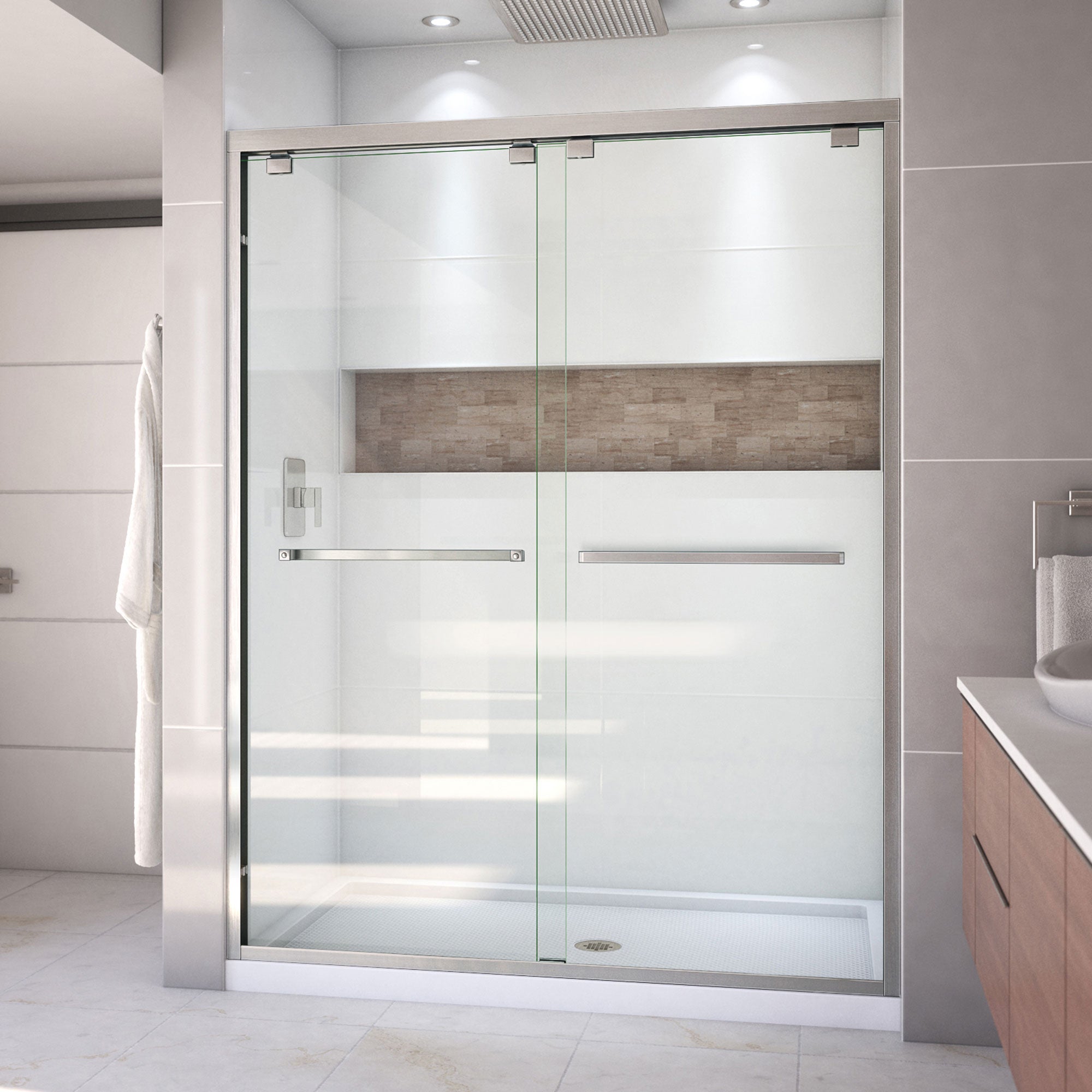 DreamLine Encore 32" D x 60" W Shower Door and Base