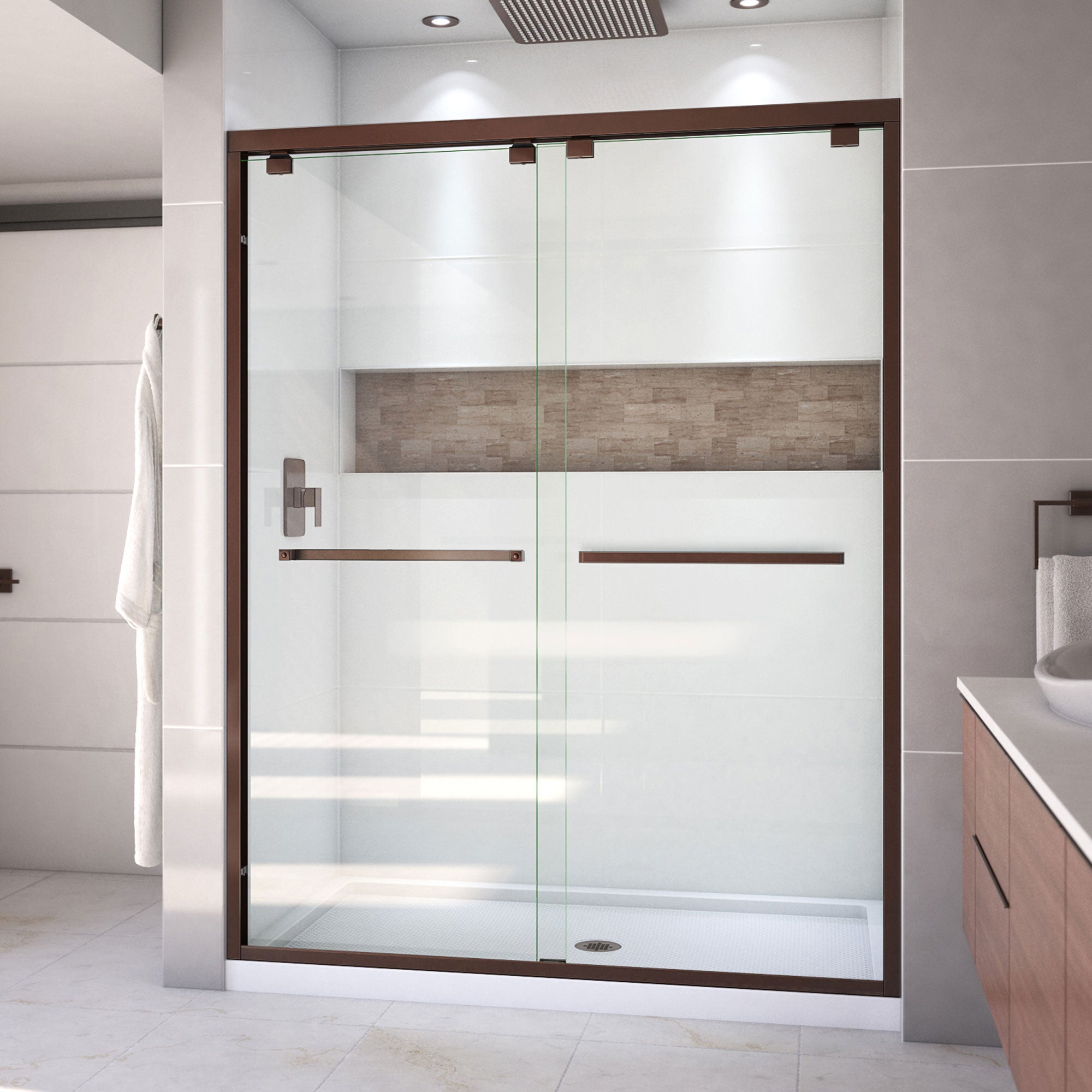 DreamLine Encore 32" D x 60" W Shower Door and Base