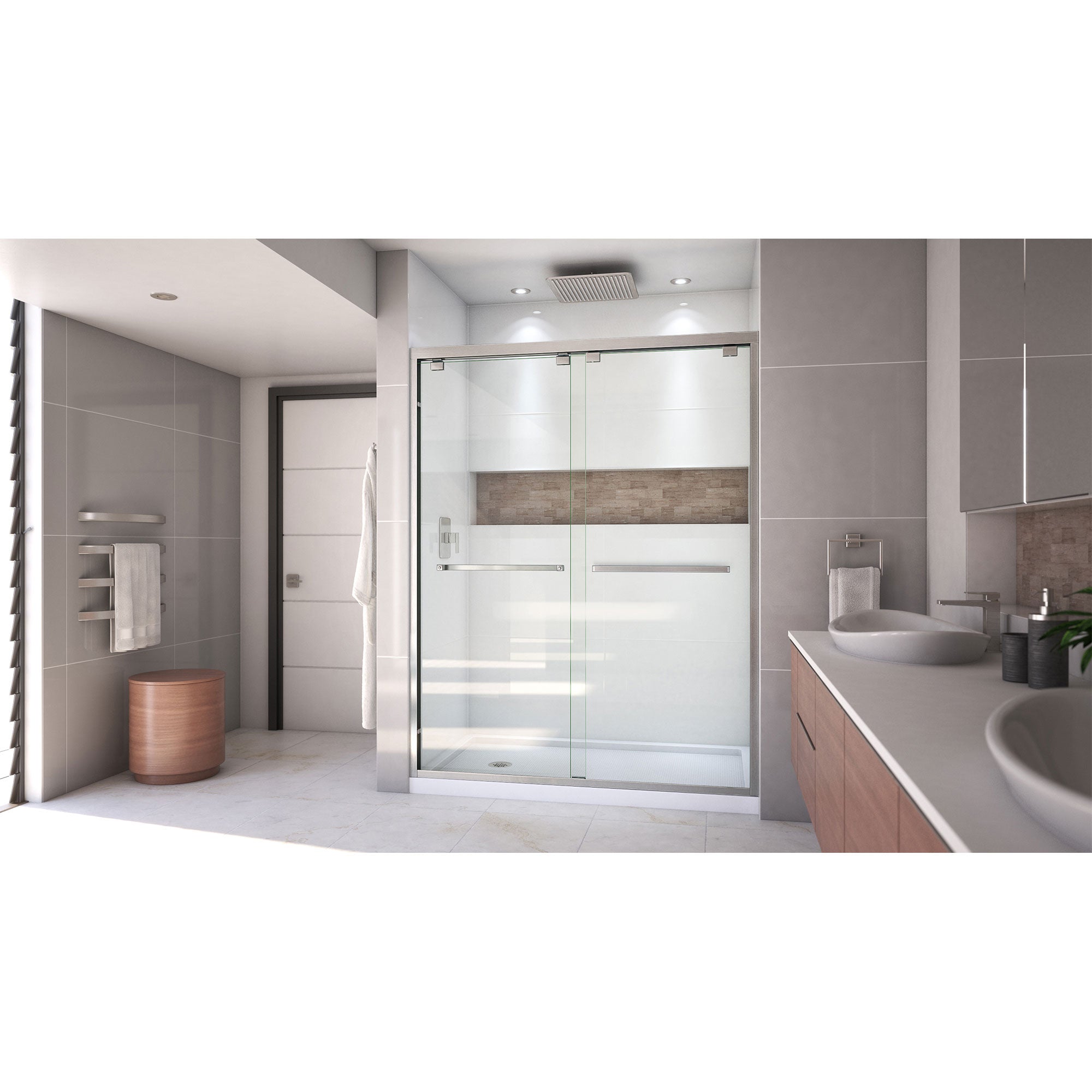 DreamLine Encore 34" D x 60" W Shower Door and Base