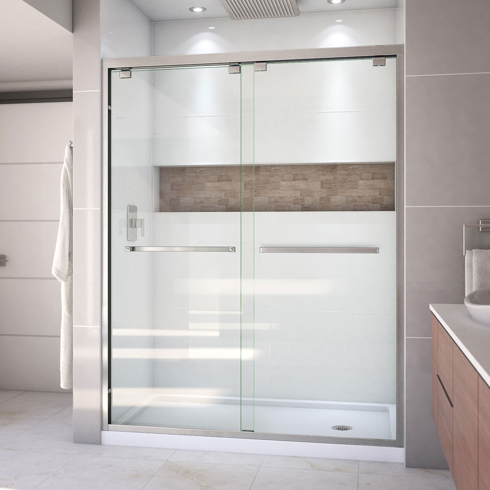 DreamLine Encore 32" D x 60" W Shower Door and Base